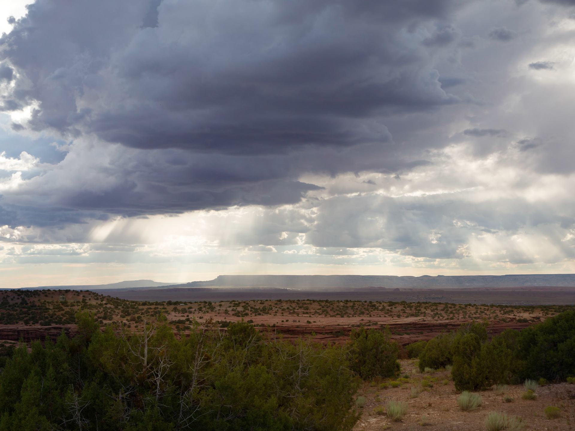 From the South Rim, Storm clouds nearby.