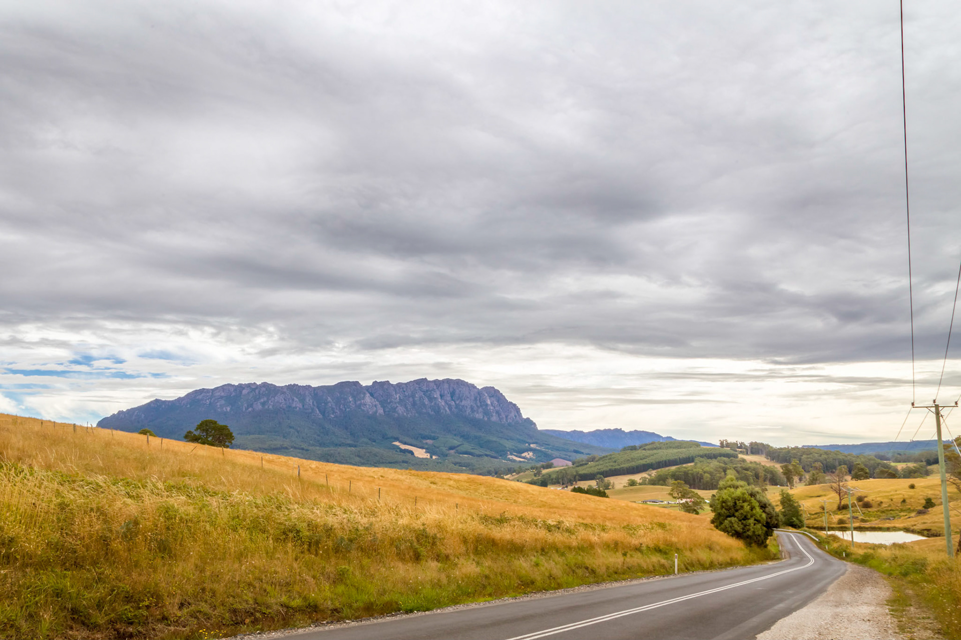 A view of Mount Roland. The Sheffield district's highest mountain, at 1233m.