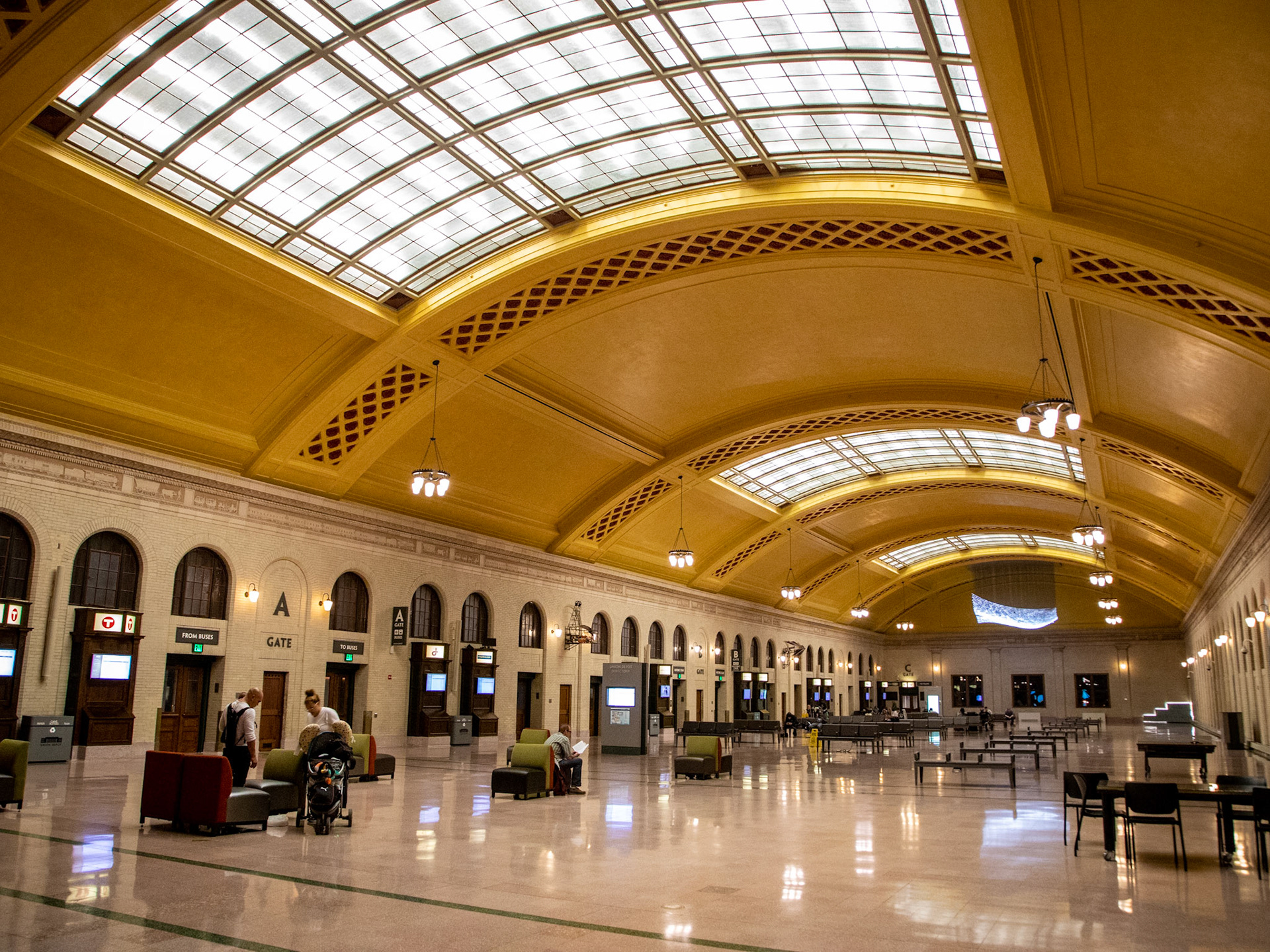 Union Depot, Saint Paul Minnestota. Waiting to board the Amtrak 'Empire Builder'