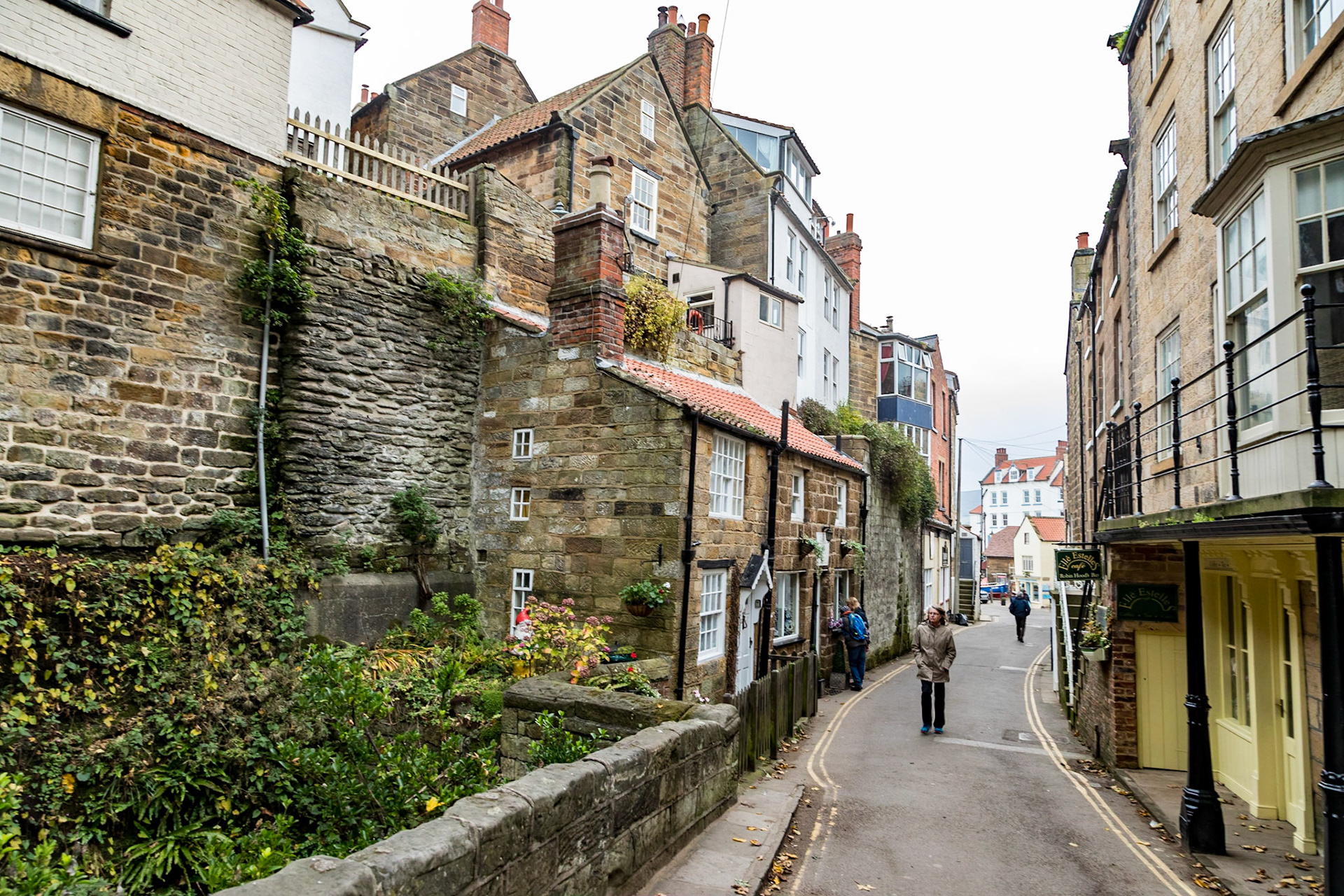 In Robin Hood's Bay, a small fishing village and a bay located in the North York Moors National Park.