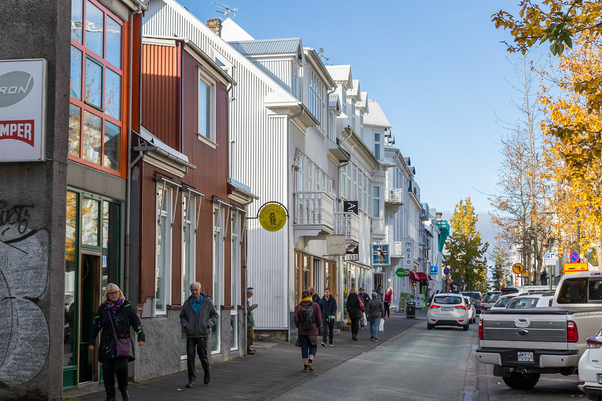 On the streets around centrtal Reykjavic