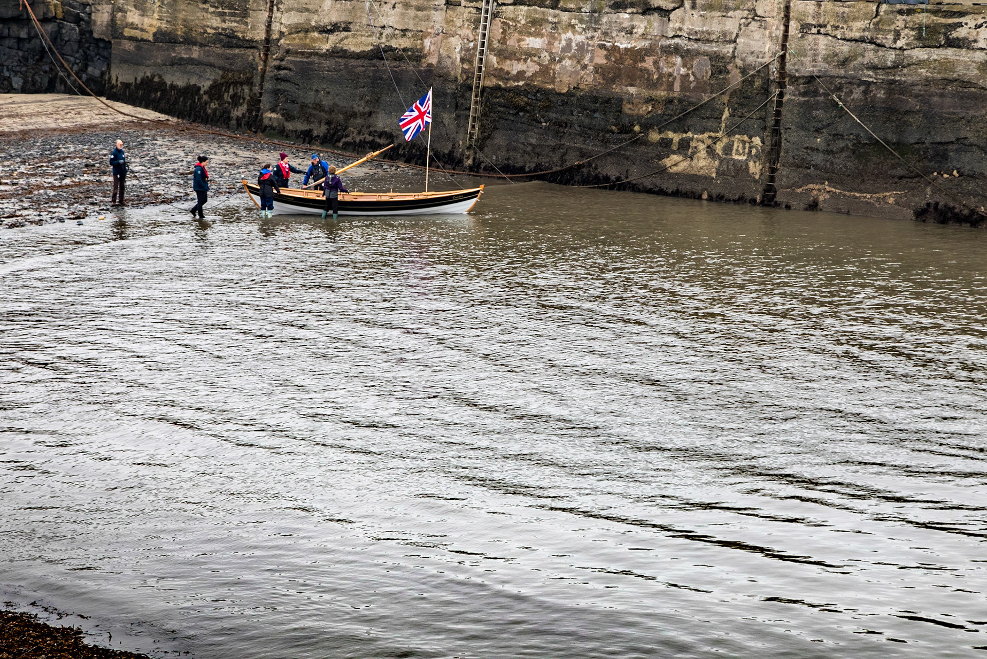Setting off from Craster Harbour