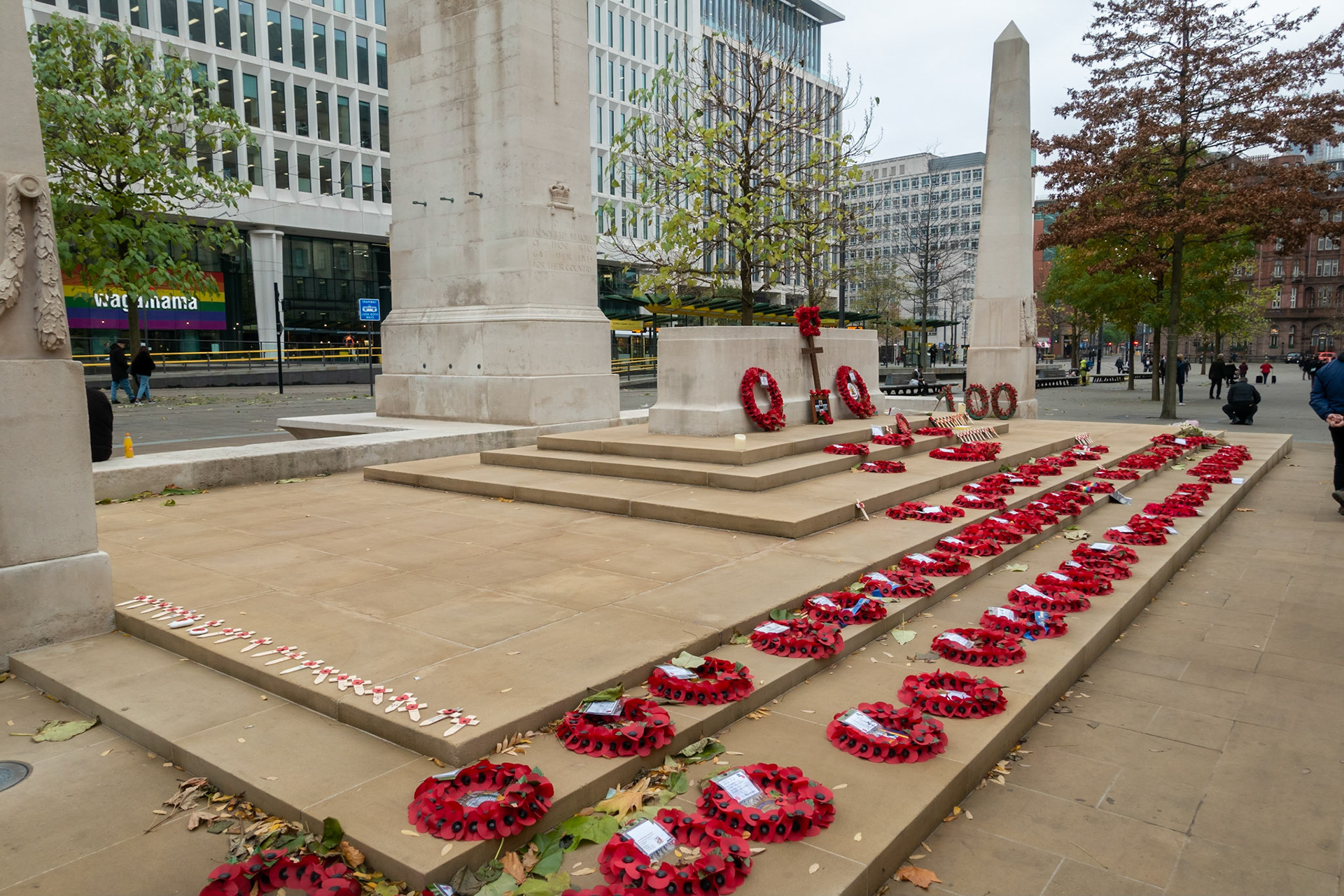 Manchester Cenotaph. After the Armistace Day Commemmoration