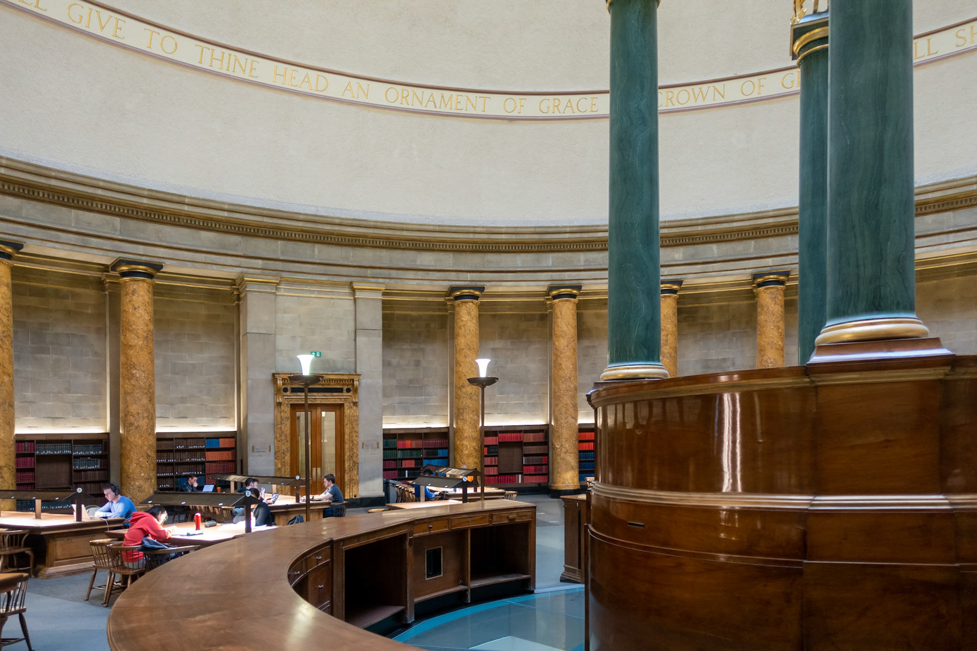 In the Wolfson Reading Room. Central Library.