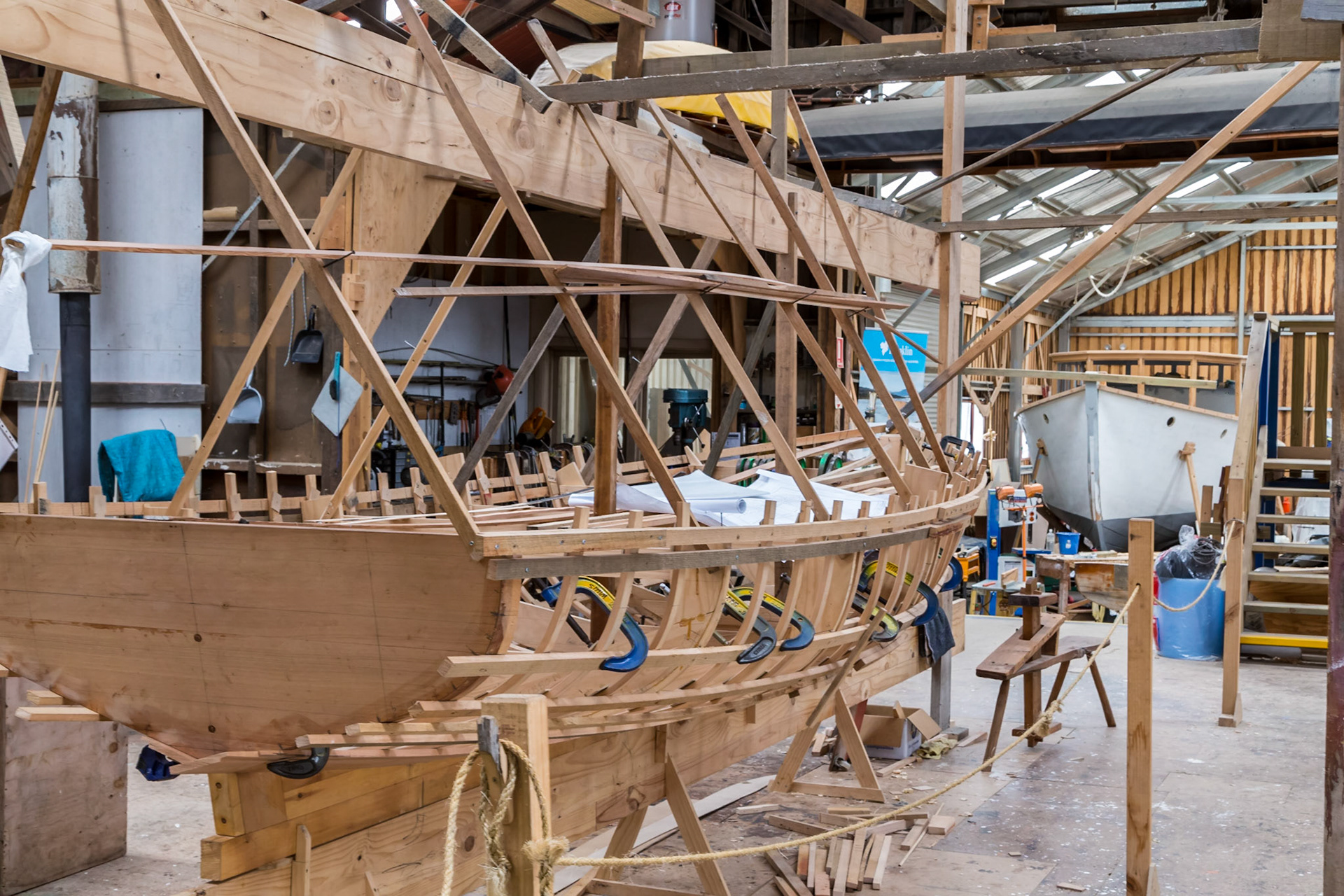 Boat-building, in the Wooden Boat Centre, Franklin