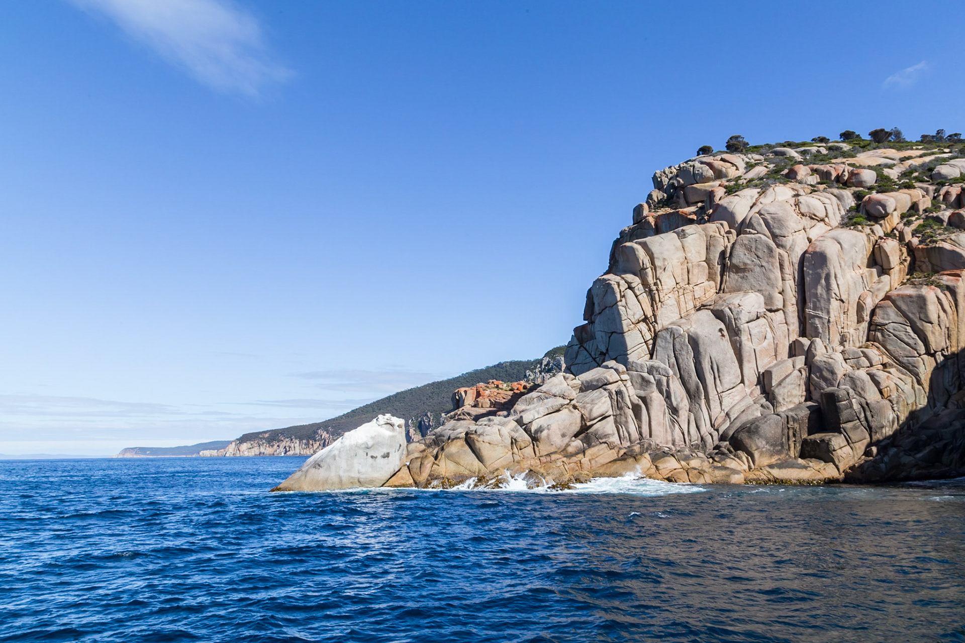 A granite shoreline on Maria Island