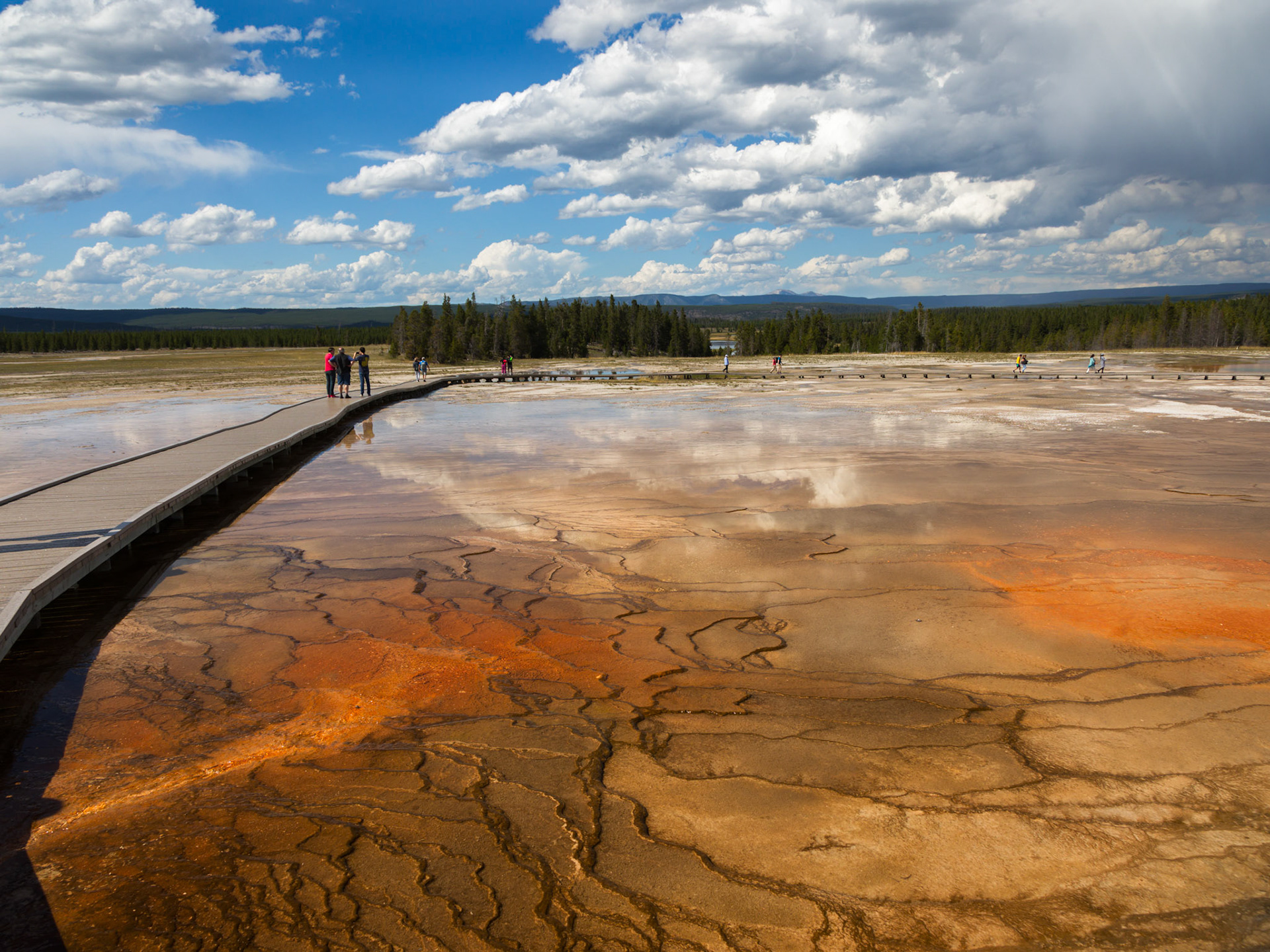 Midway Geyser Basin, Yellowstone National Park, Wyoming.
