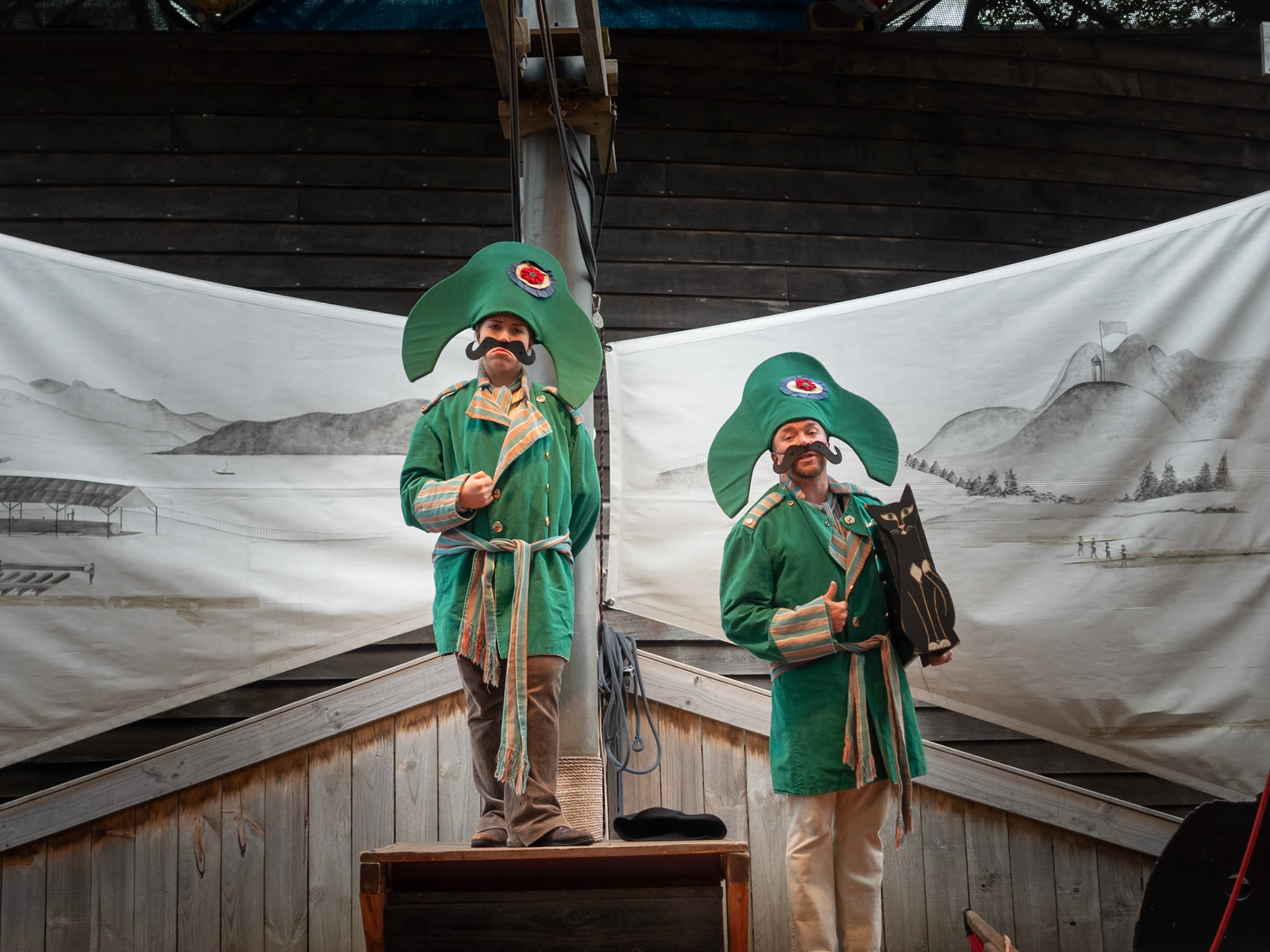 Performance of "The Ship that Never Was". Richard Davey Amphitheatre, Strahan.