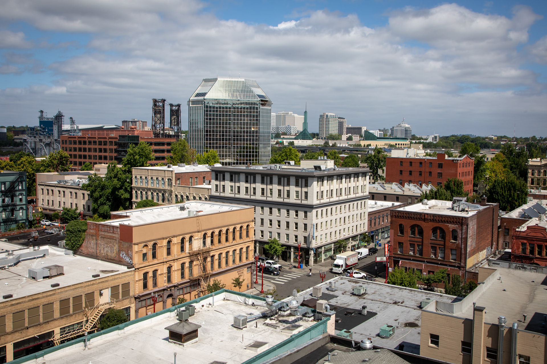 From the hotel rooftop 