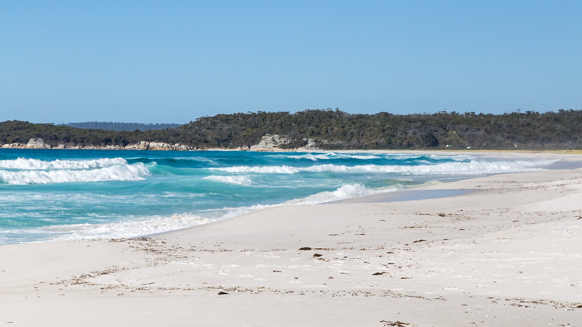 Bay of Fires - Waves pound on Taylors Beach