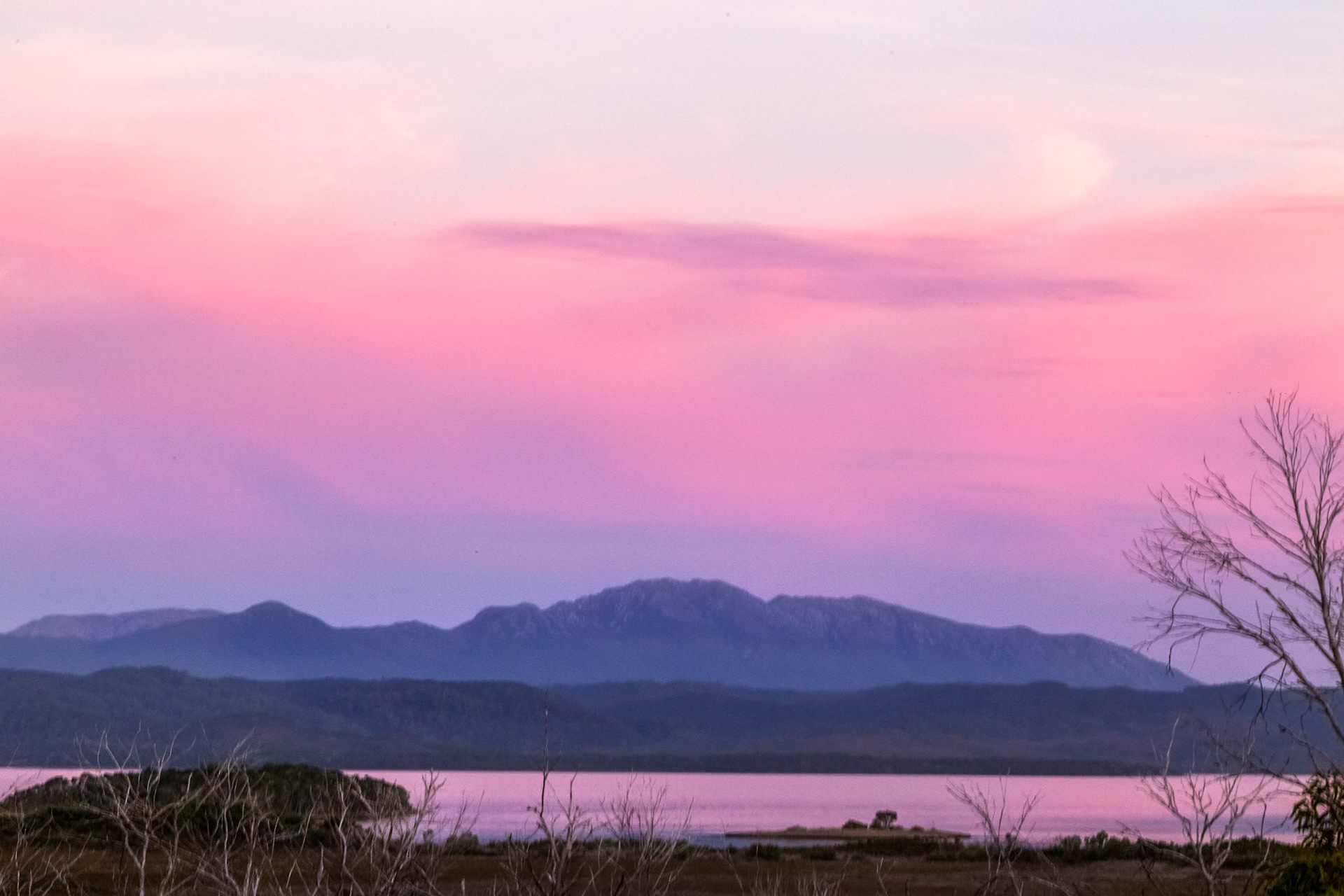 After sunset along the Macquarie Heads Road