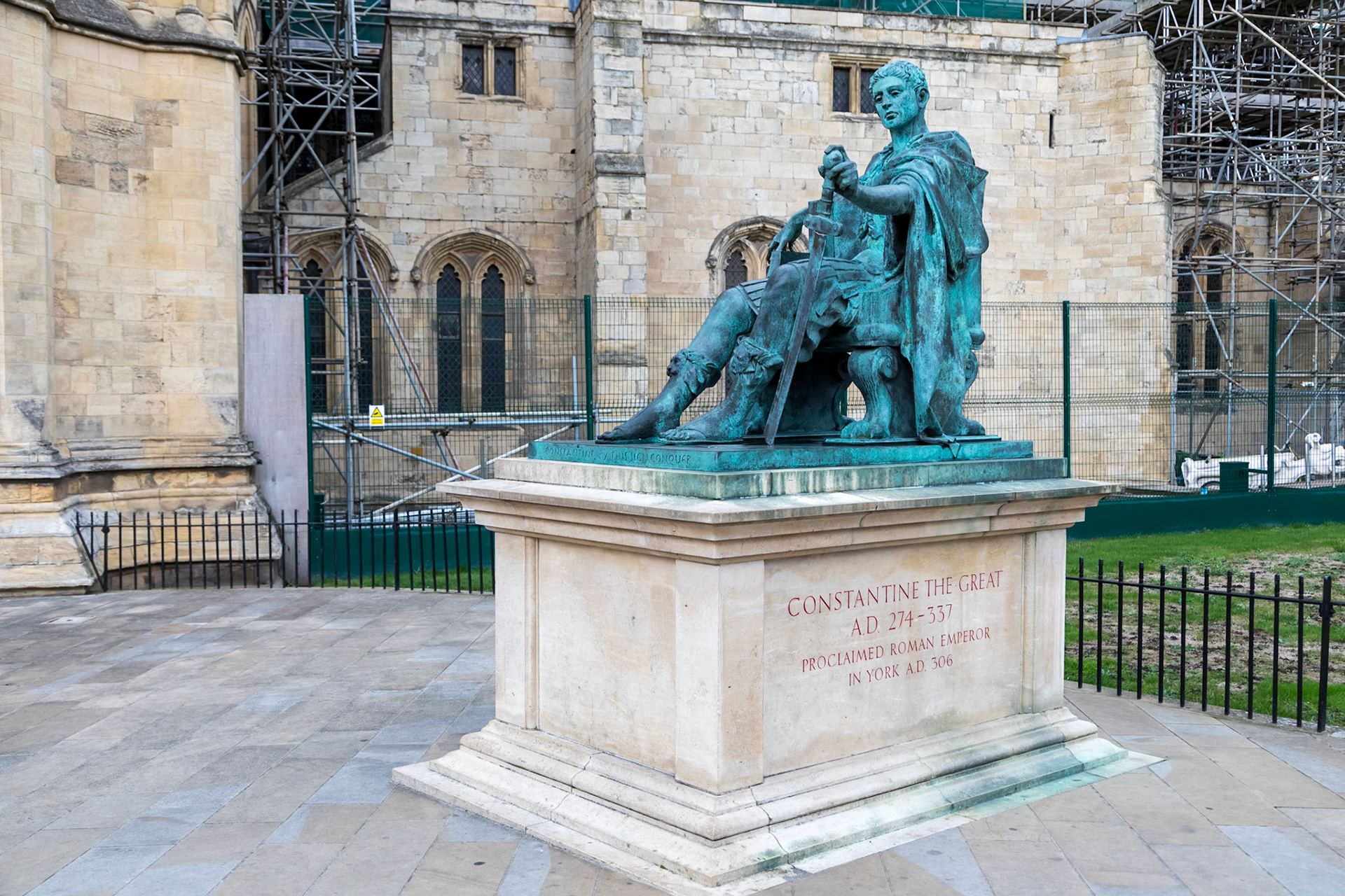 Emperor Constantine Statue at York Minster