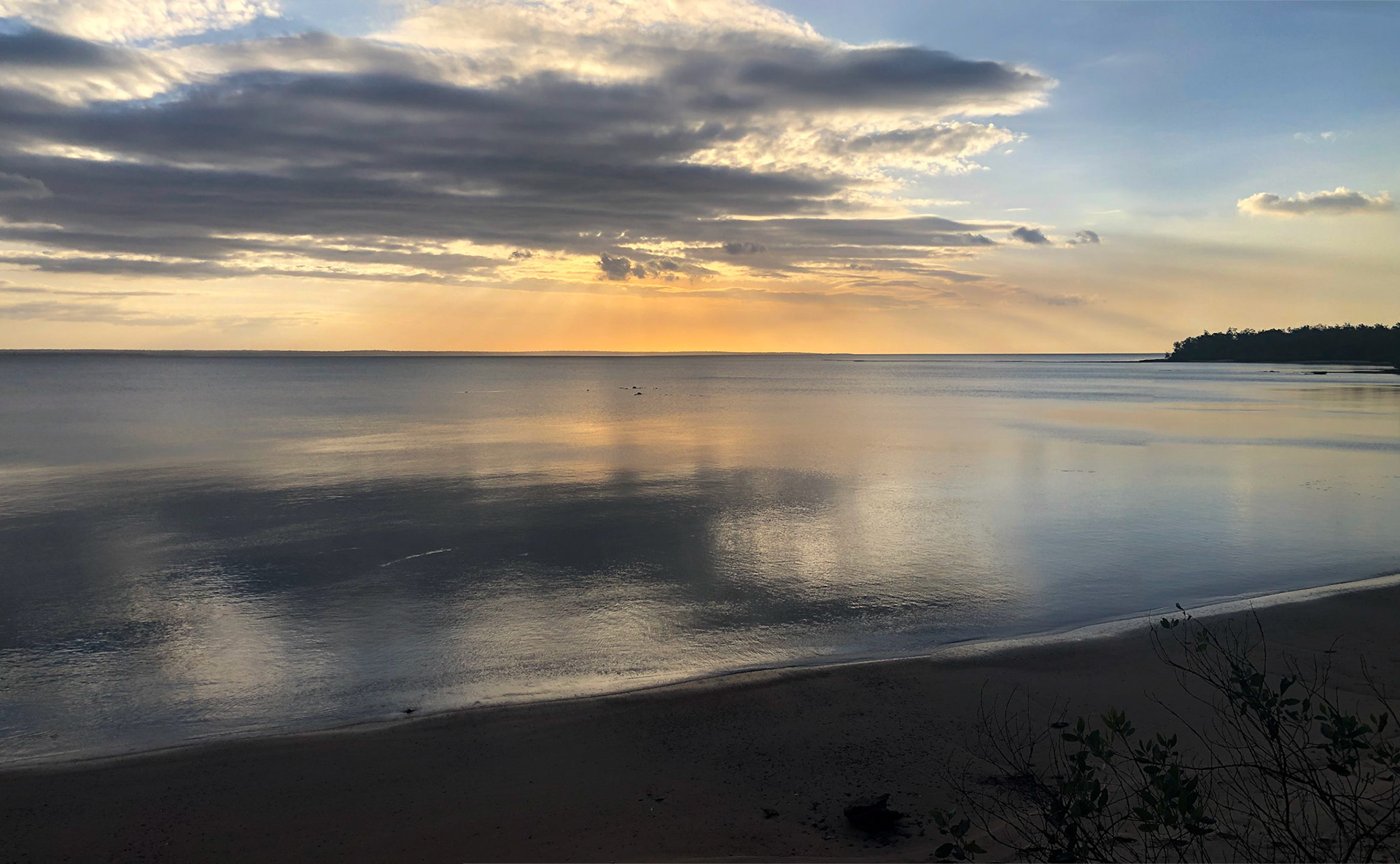 Sunset at Cobourg Coastal Camp
