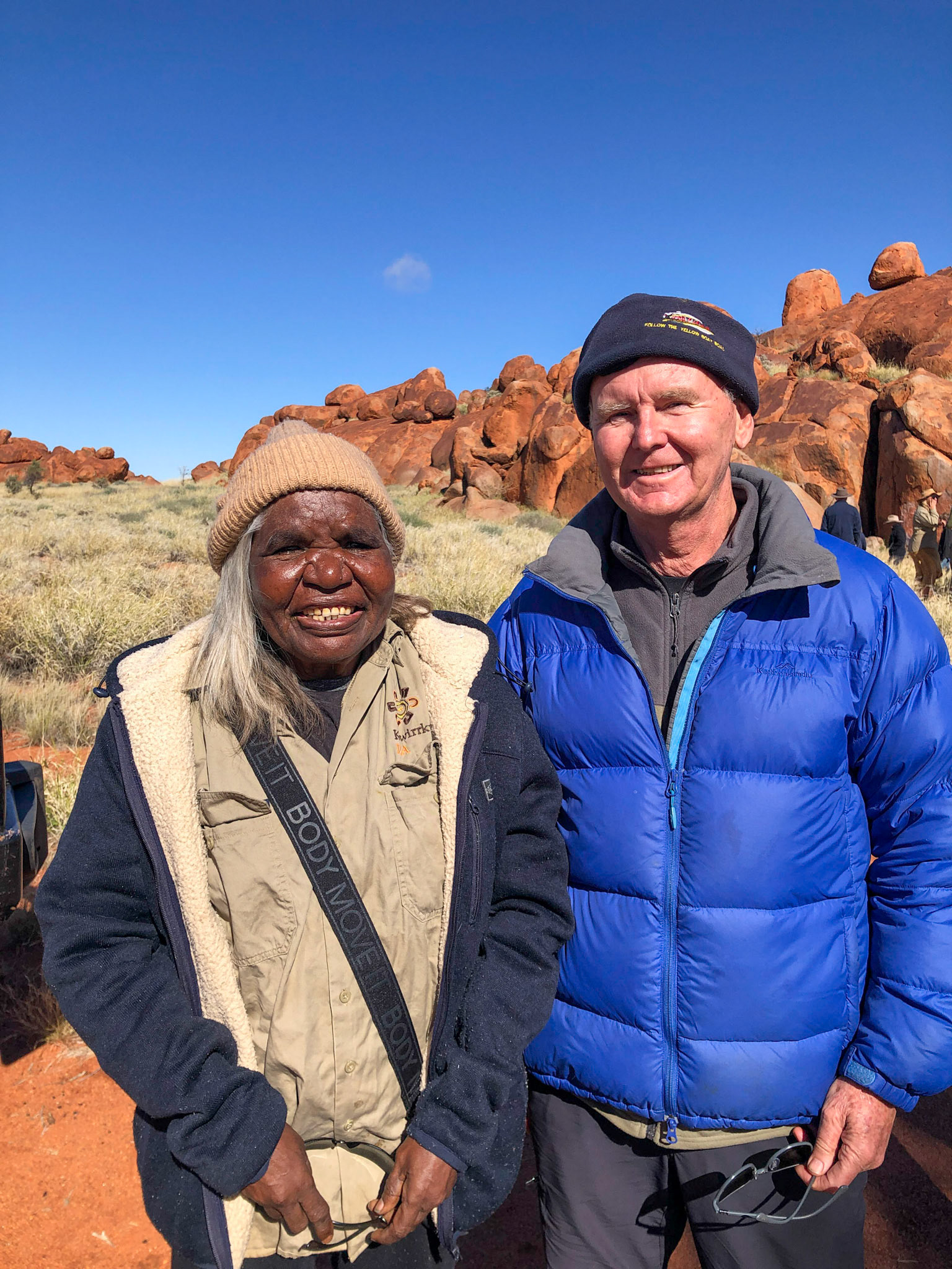 With Mantua Nangala (first contact)