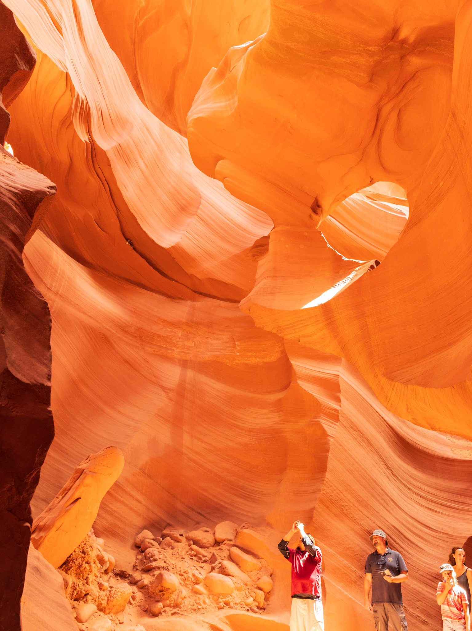 In Lower Antelope Canyon