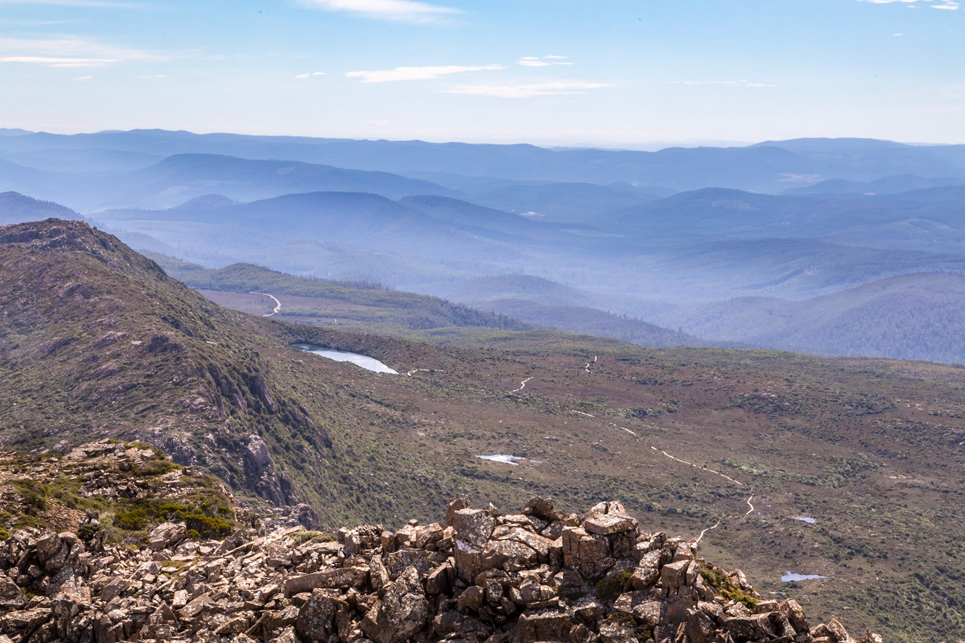 Hartz Peak hiking trail, passing Hartz Lake
