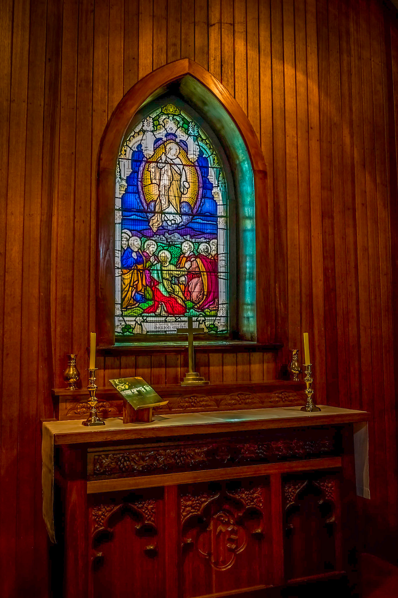 St James Anglican Church (1845) - Altar and Stained-Glass Window