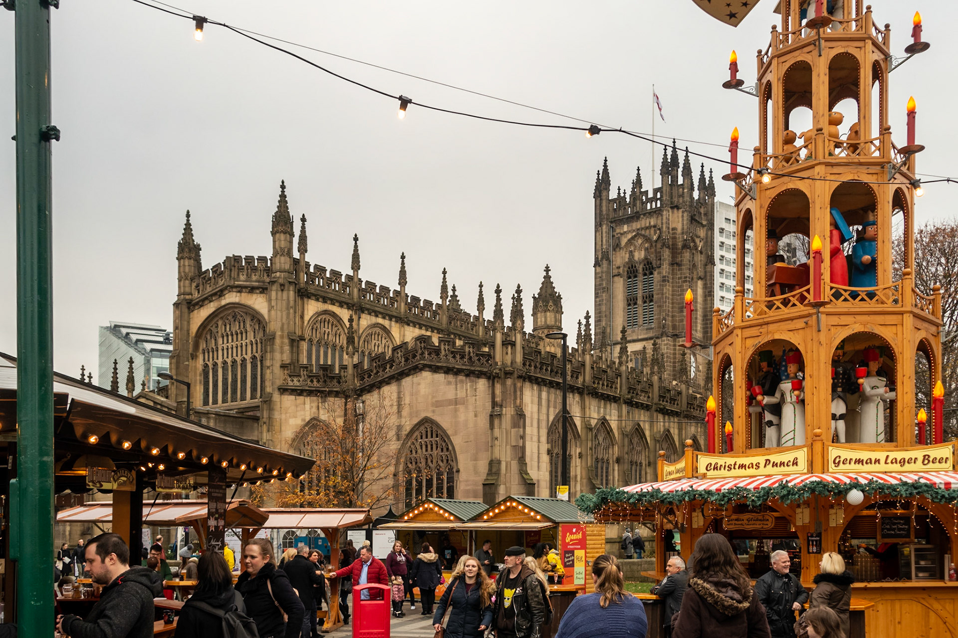 More of the Christmas Market, in Cathedral Gardens. This huge mostly German fair sets up at several sites around the centre of the city.