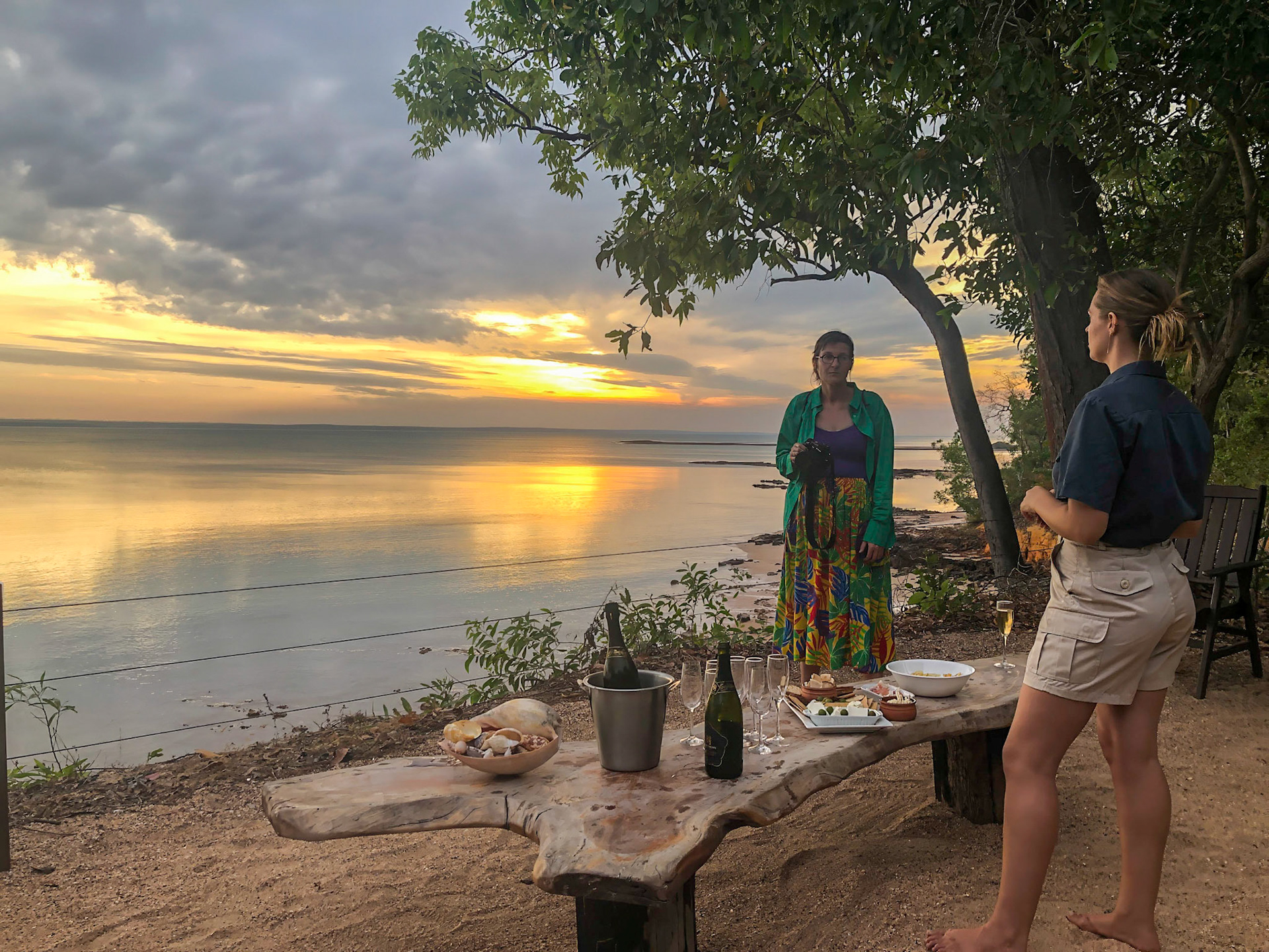 Cobourg Coastal Camp; hors d'œvres at sunset