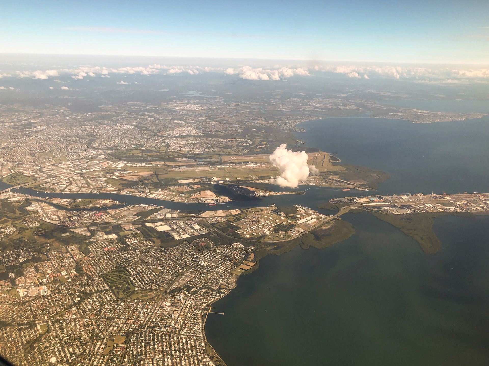 Approaching BNE on flight frrom ADL