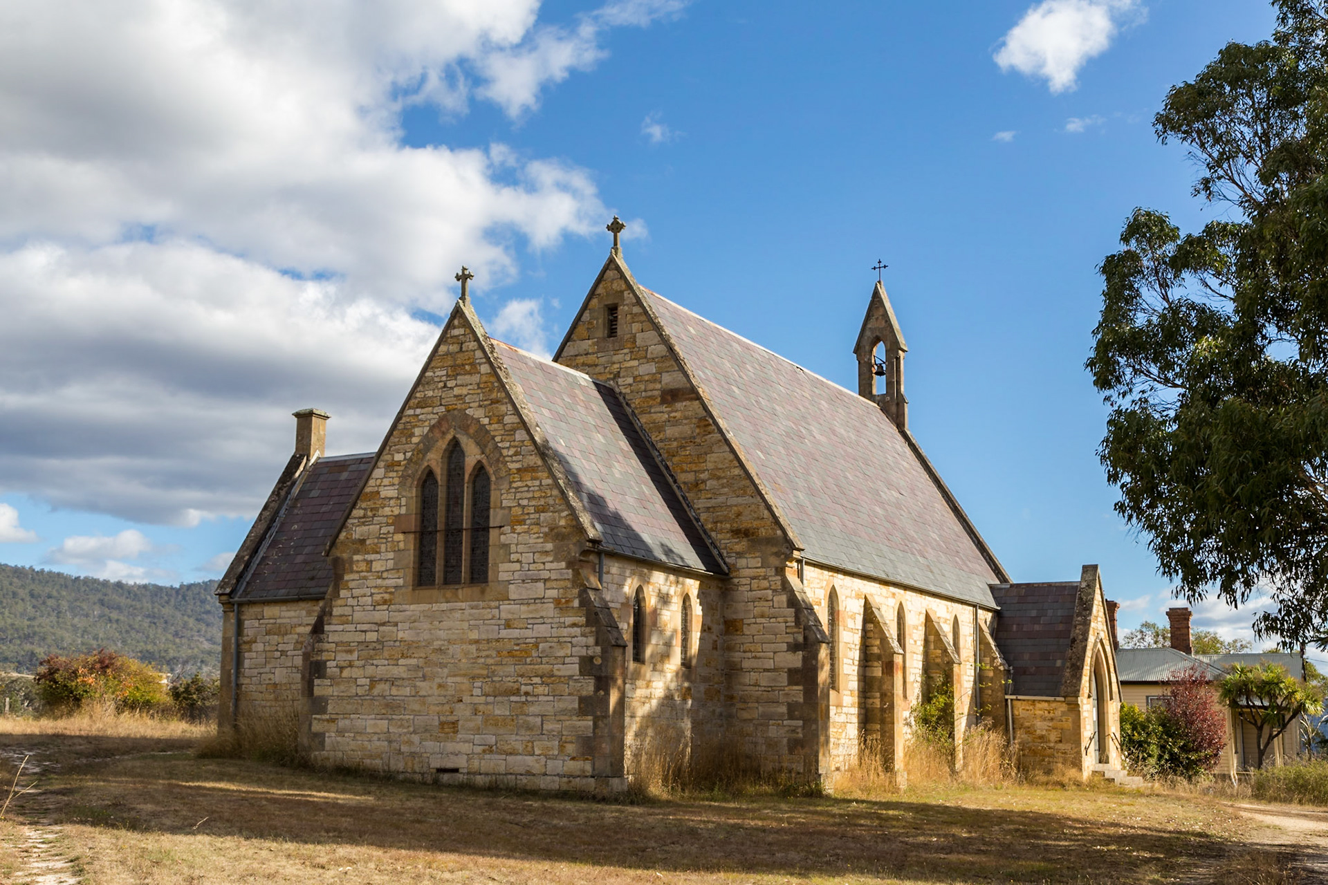 St Peter's Anglican Church (1867). The town of Fingal's oldest church, now in much need of repair.