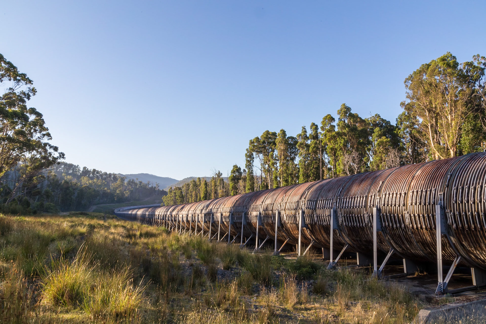 Wayatinah Wooden Pipeline. Reputed to be the biggest wooden pipeline in the Southern Hemisphere.