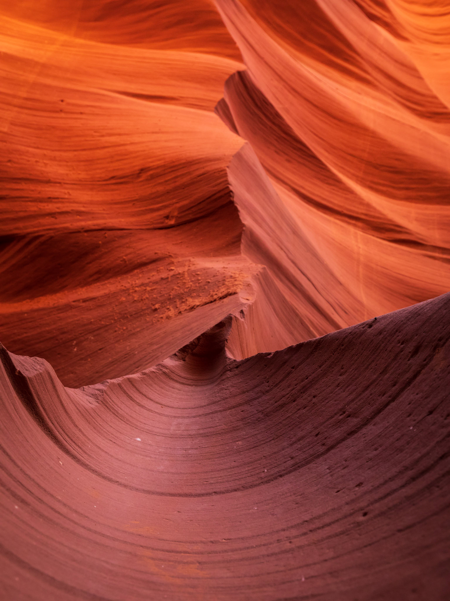 In Lower Antelope Canyon