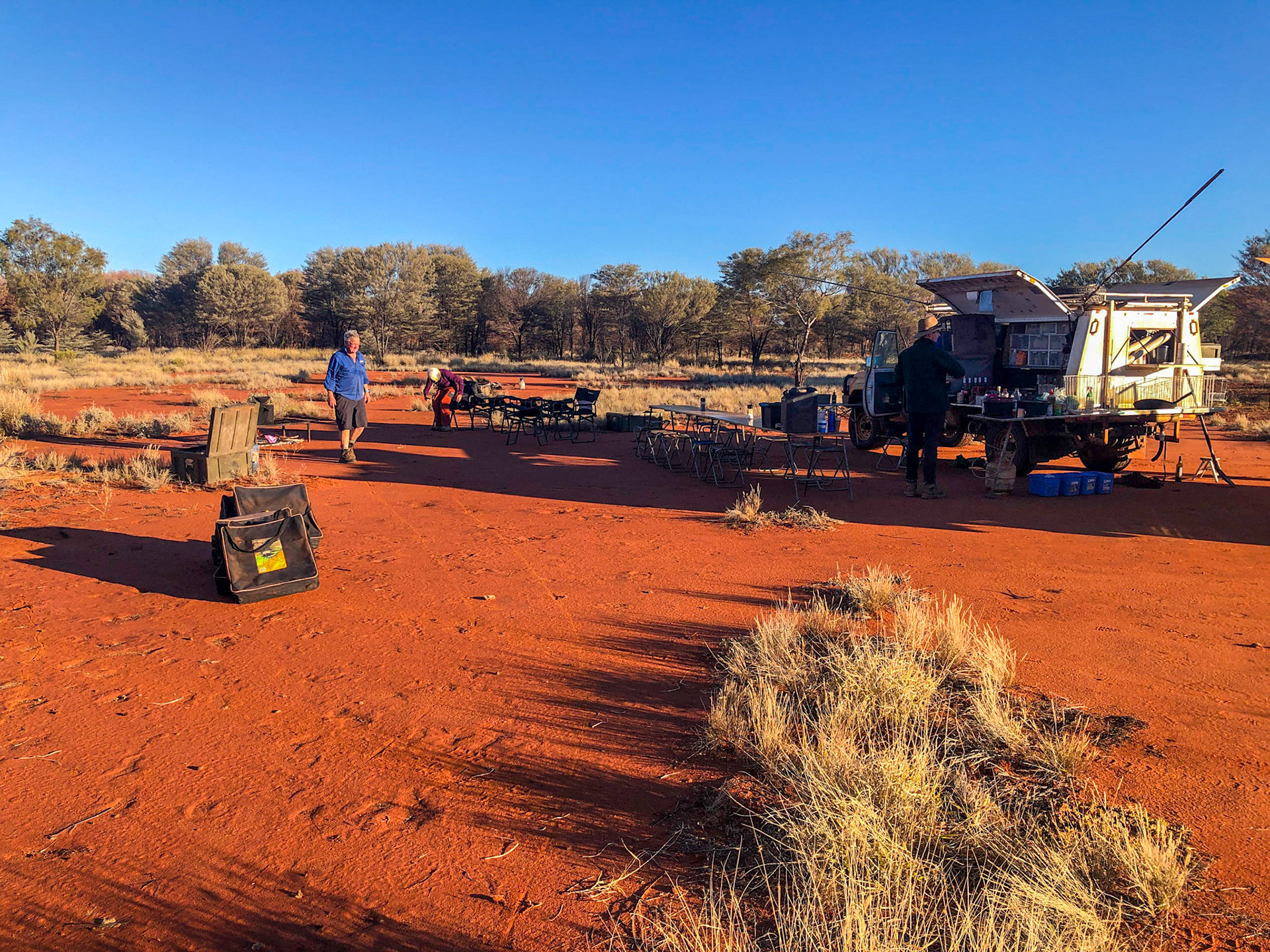 Setting up camp for the last time, on Day 11