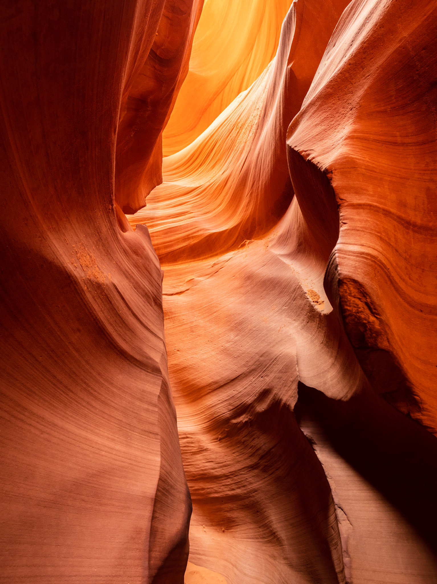 In Lower Antelope Canyon