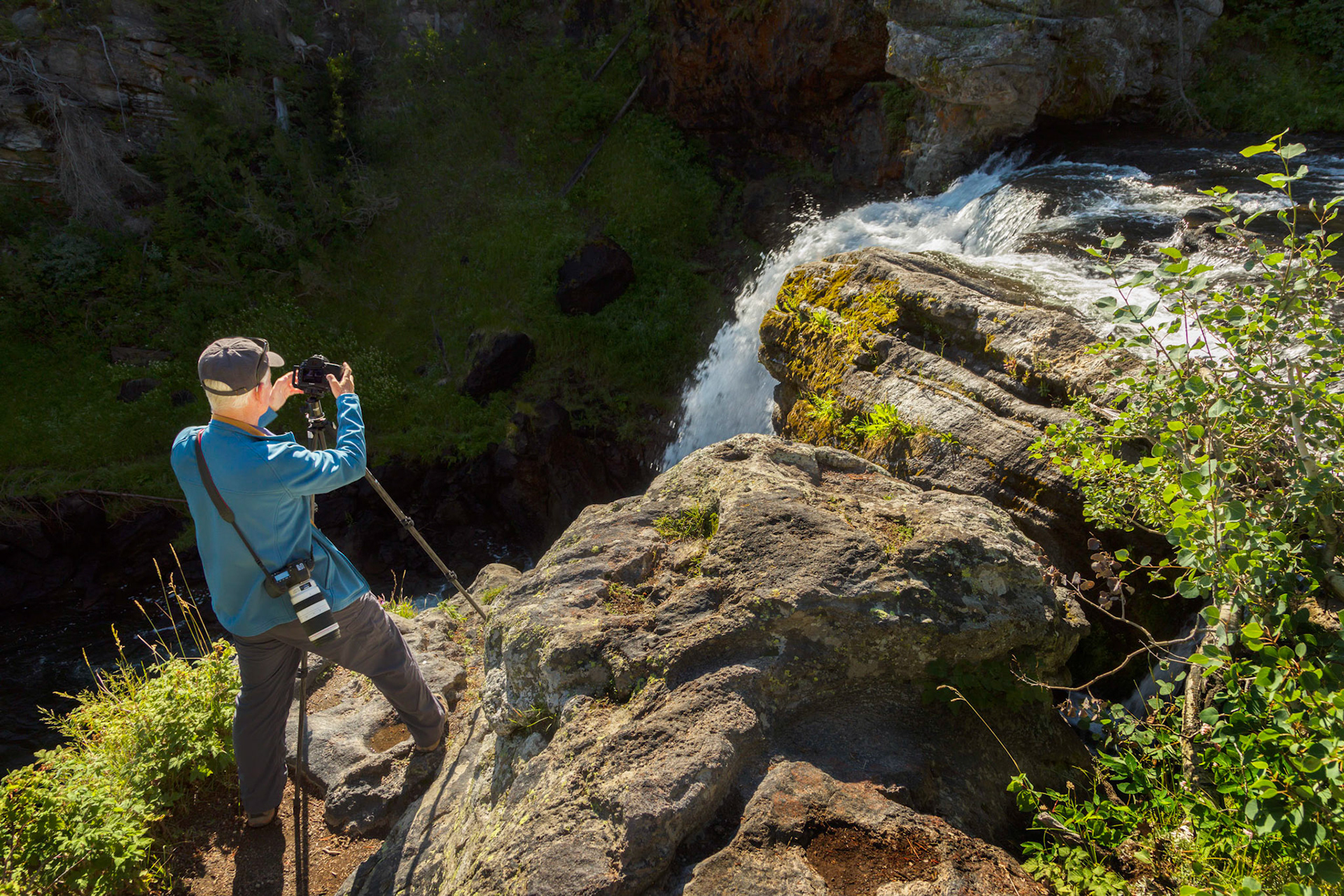 Photographing at Moose Falls