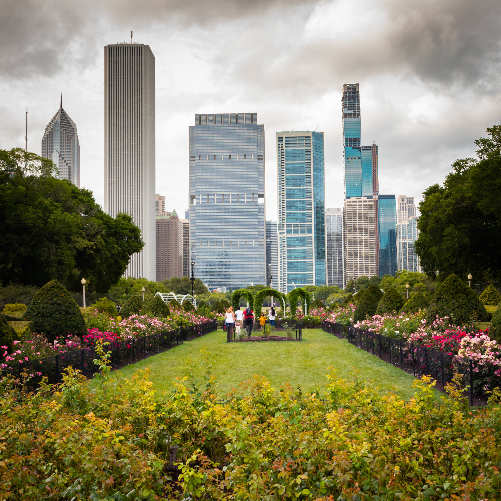 Grant Park: North Rose Garden. Adjacent to the eastern terminus of Route 66