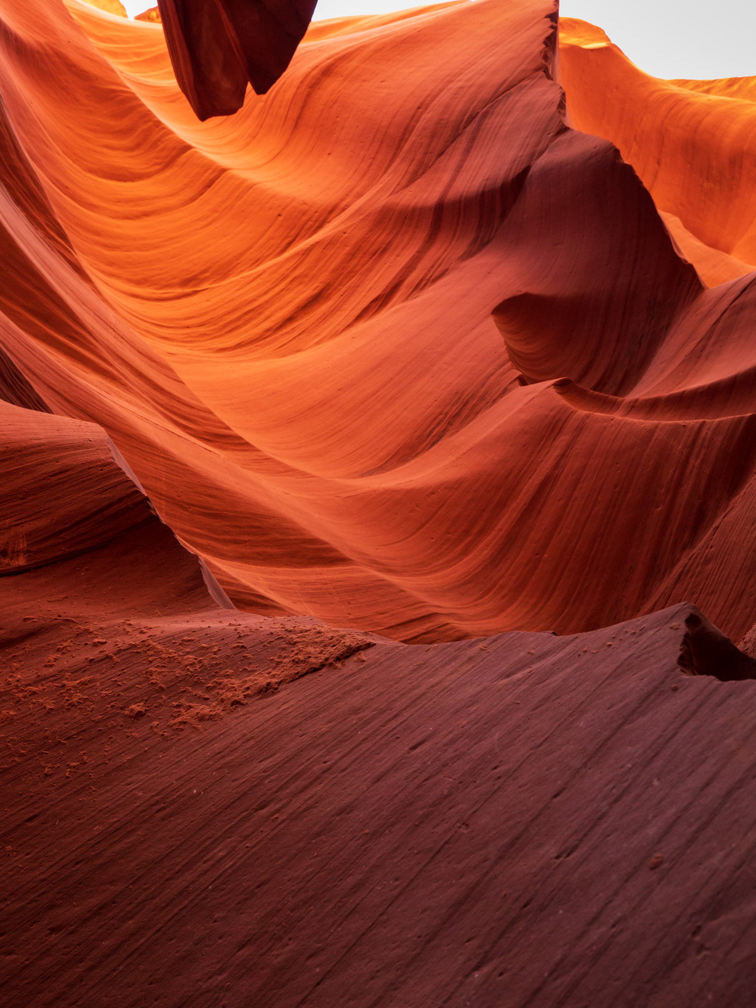 In Lower Antelope Canyon