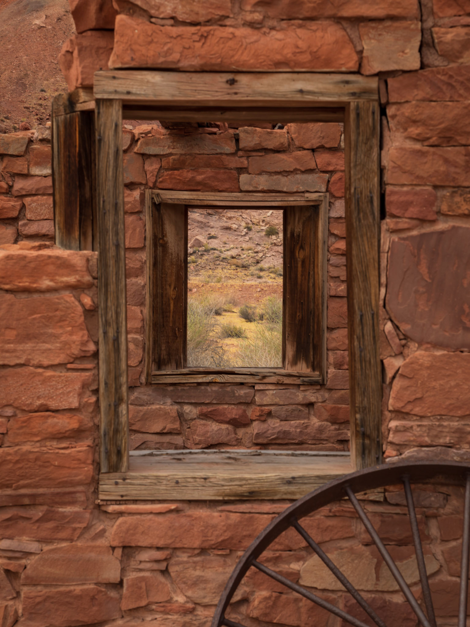 Through the windows; ruins at Lees Ferry