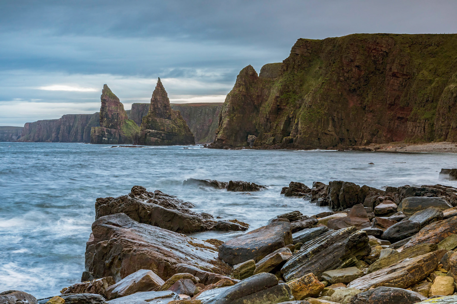 A grey dawn on the Duncansby Stacks, near John o' Groats.