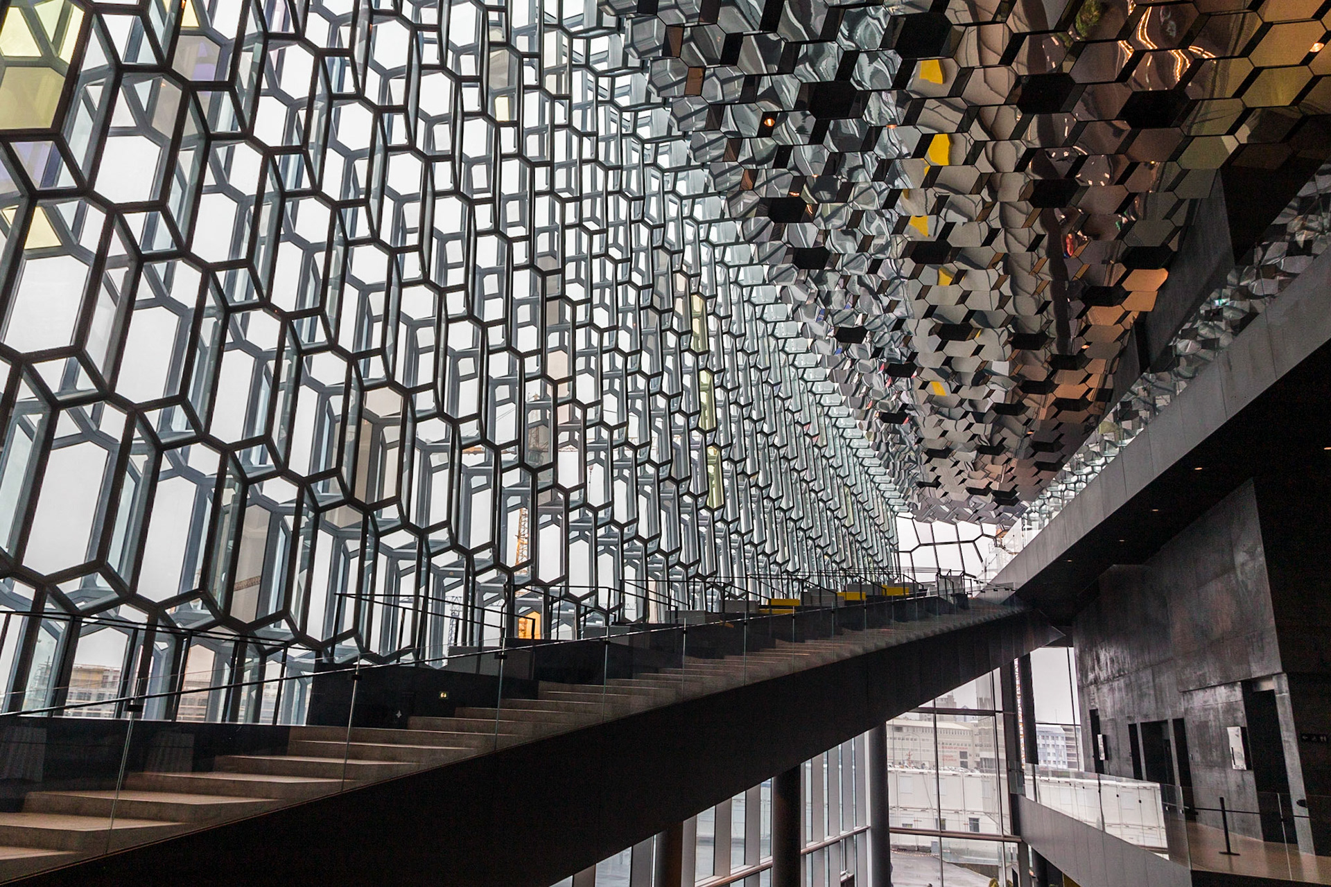 Harpa Music Hall and Conference Centre: from the inside.