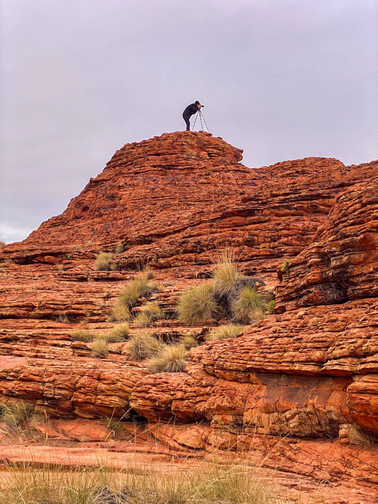 Sunrise shoot at Kings Canyon Rim Walk (that's me, taken by Jason Woolard)