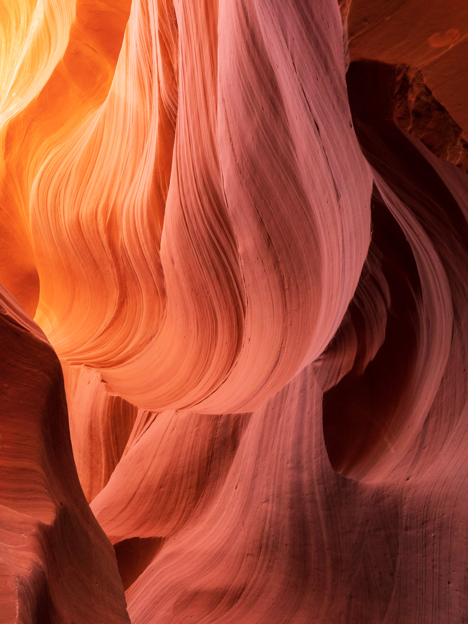 In Lower Antelope Canyon