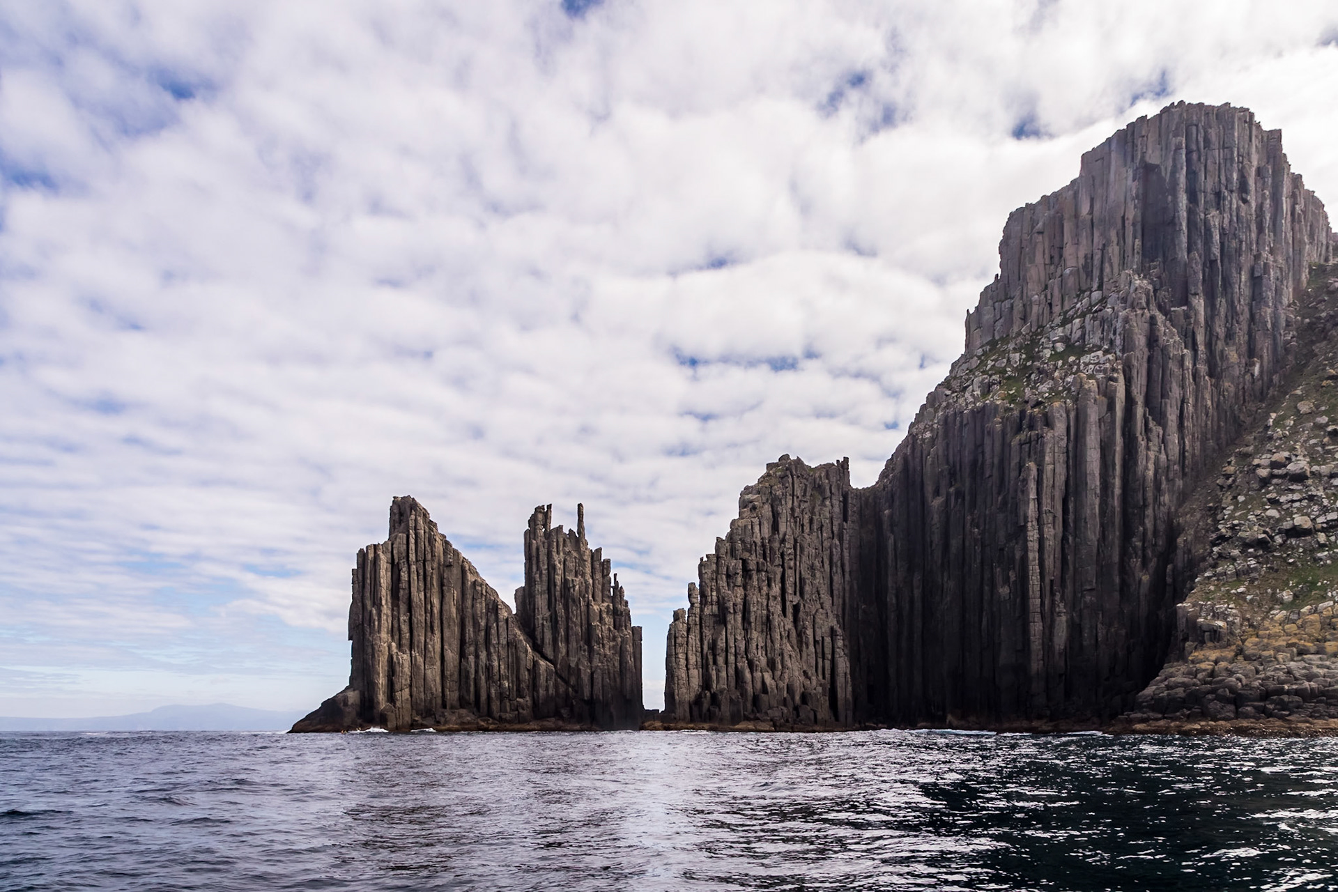On the south western edge of Tasman Island