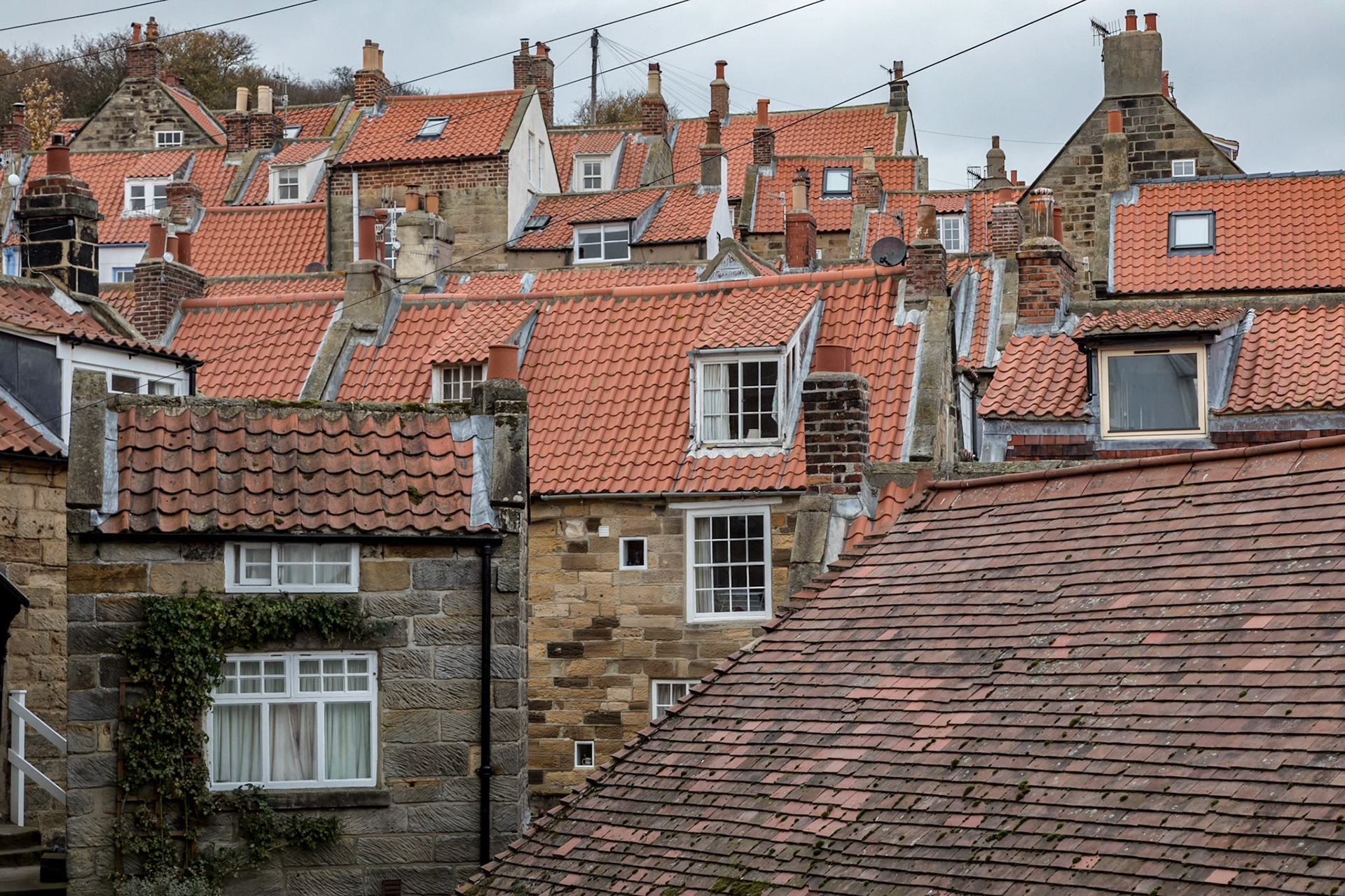 In Robin Hood's Bay, a small fishing village and a bay located in the North York Moors National Park.