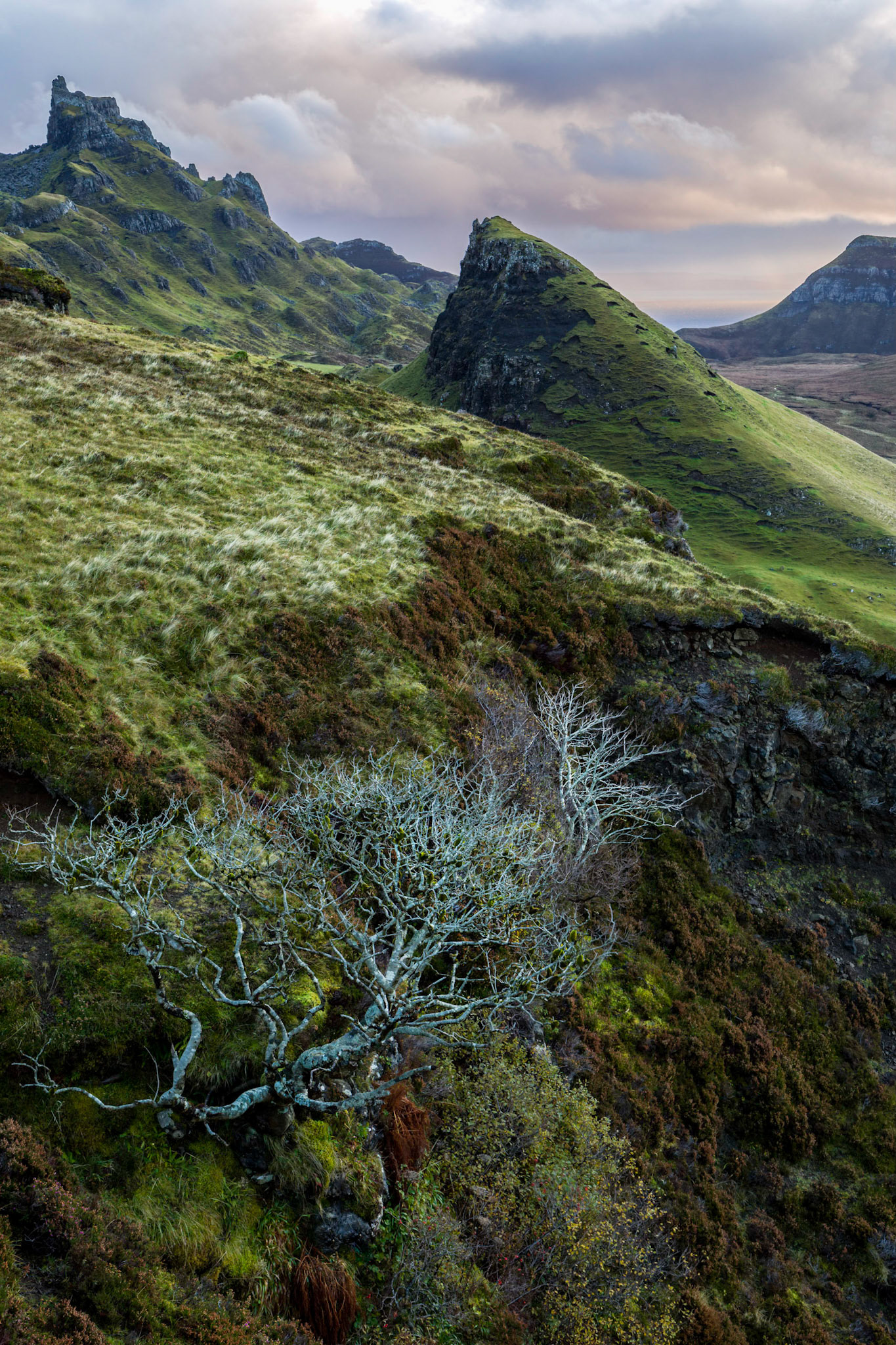 Vainly waiting for a brilliant sunrise over The Quiraing, far north of the Isle of Skye