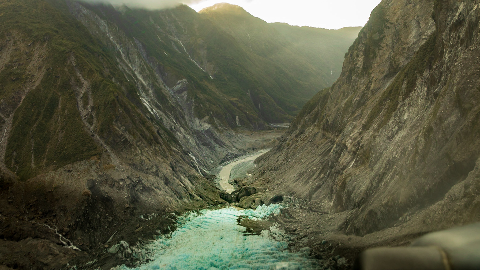 Coming down off the Franz Josef Glacier
