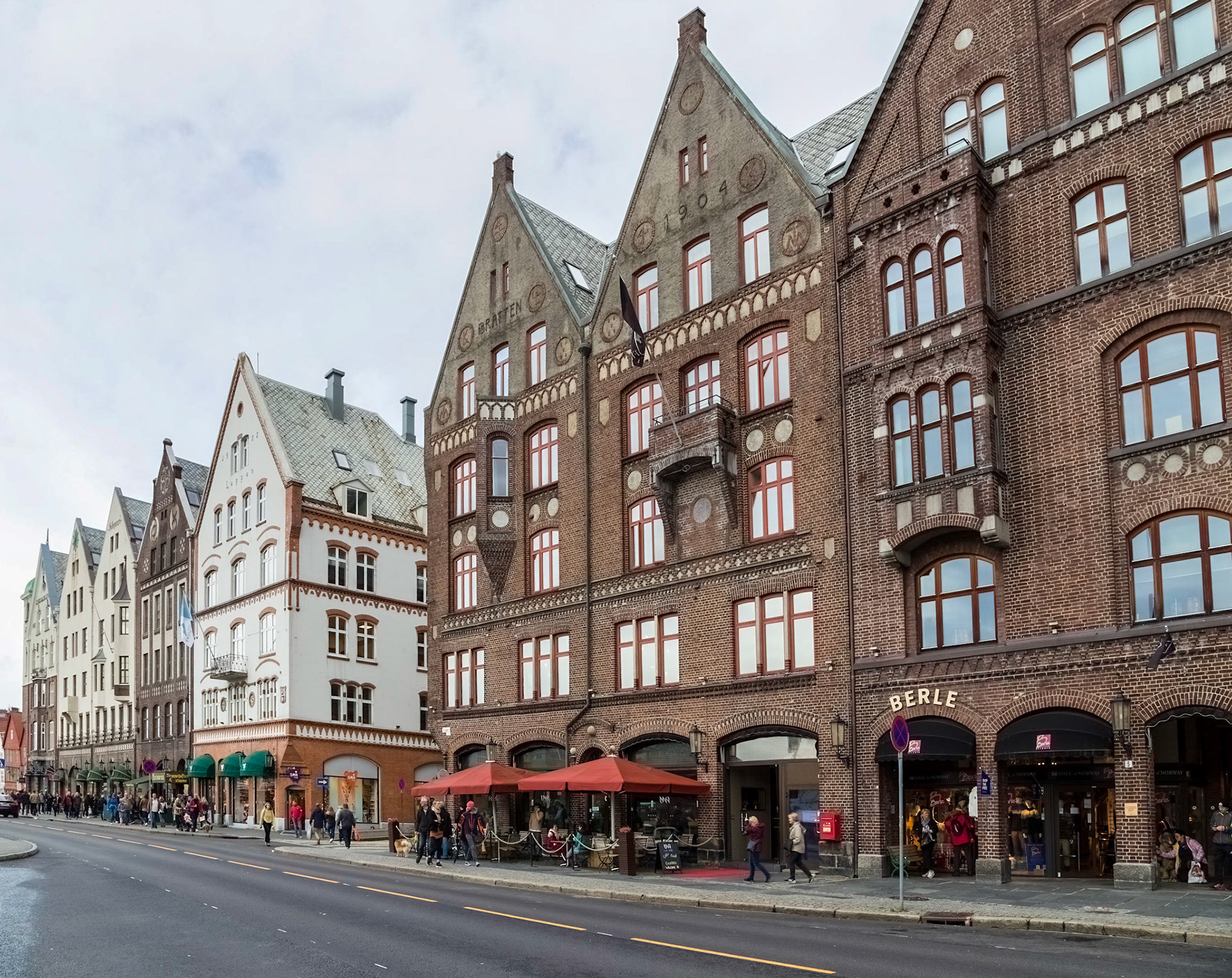 Historic buildings in old Bergen