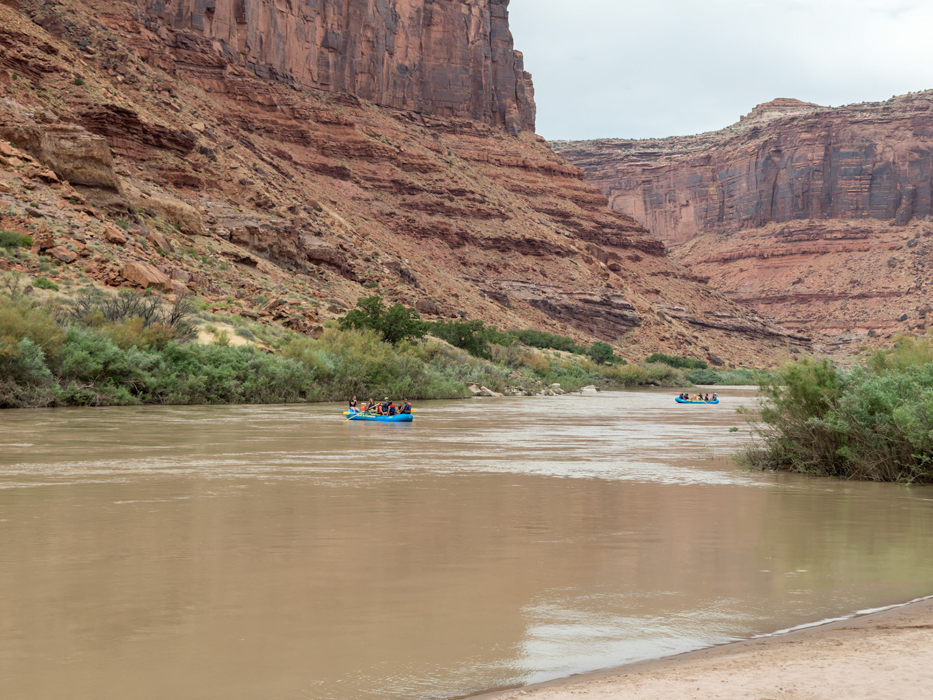Colorado River, Take Out Beach - river rafting end place.