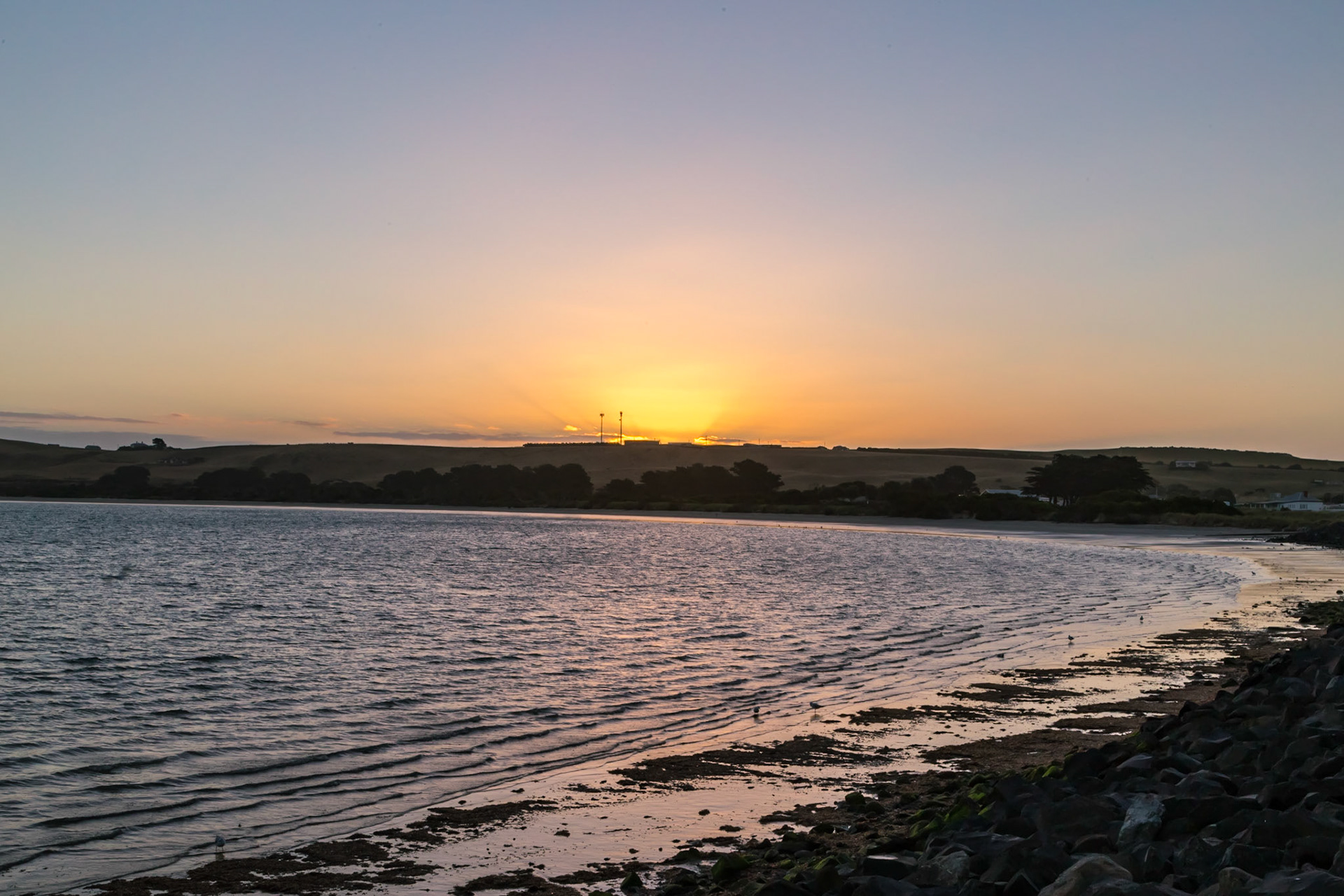 Stanley Beach at Sunset