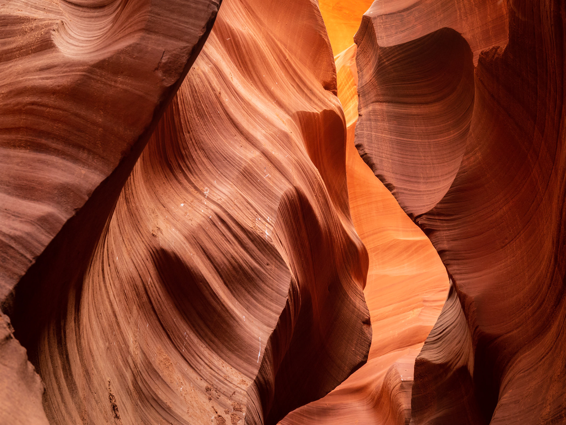 In Lower Antelope Canyon