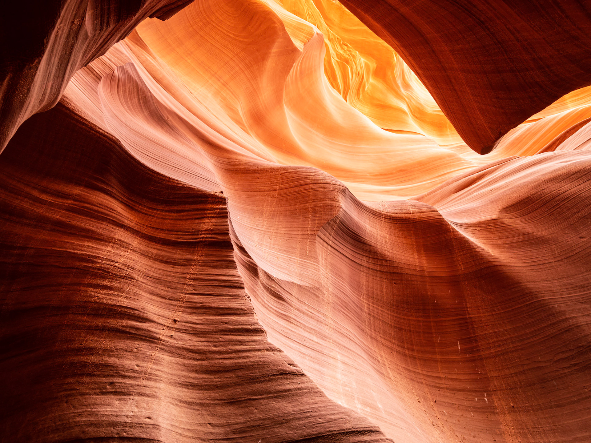 In Lower Antelope Canyon