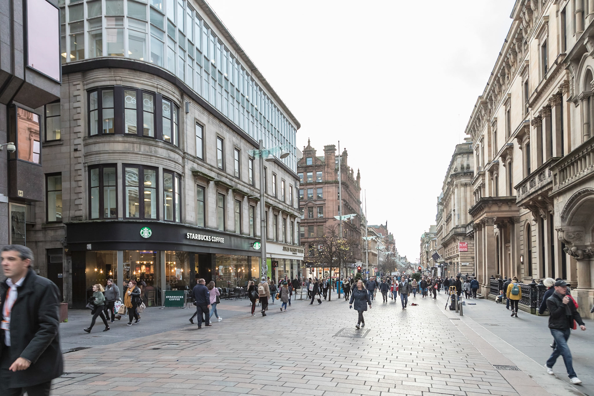 On Buchanan Street, with another of the ubiquitous Starbucks Coffee