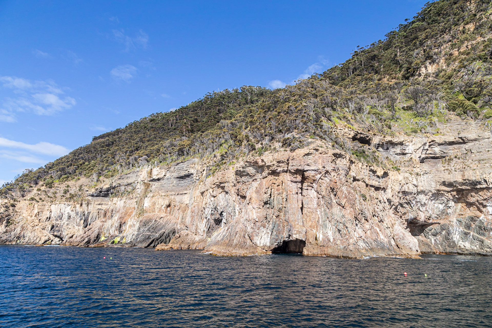 Complex geology of Maria Island