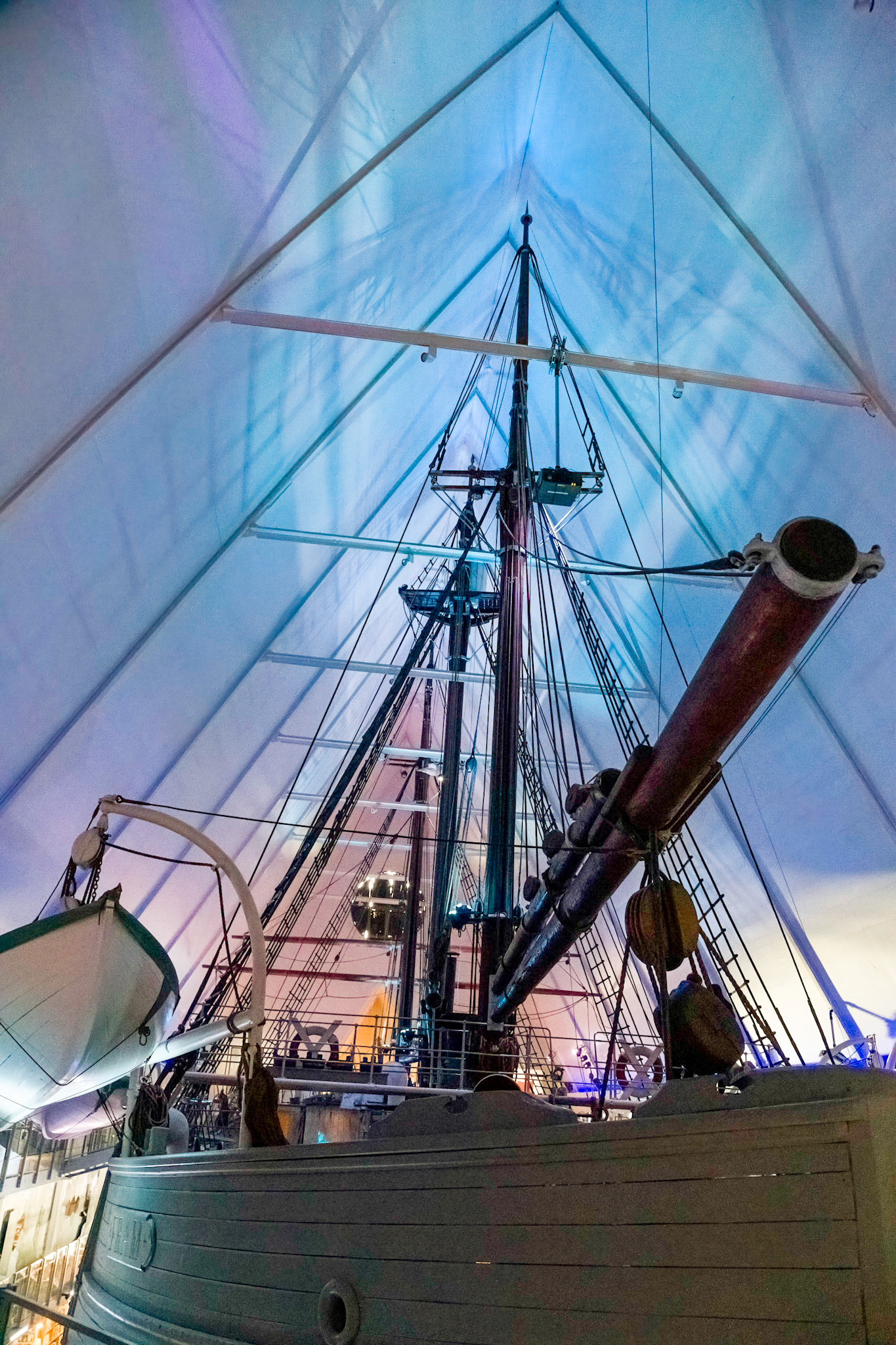 'FRAM' Norwegian-built polar vessel 1893. The strongest wooden ship ever built, which broke all previous fartherest north and fartherest south records.