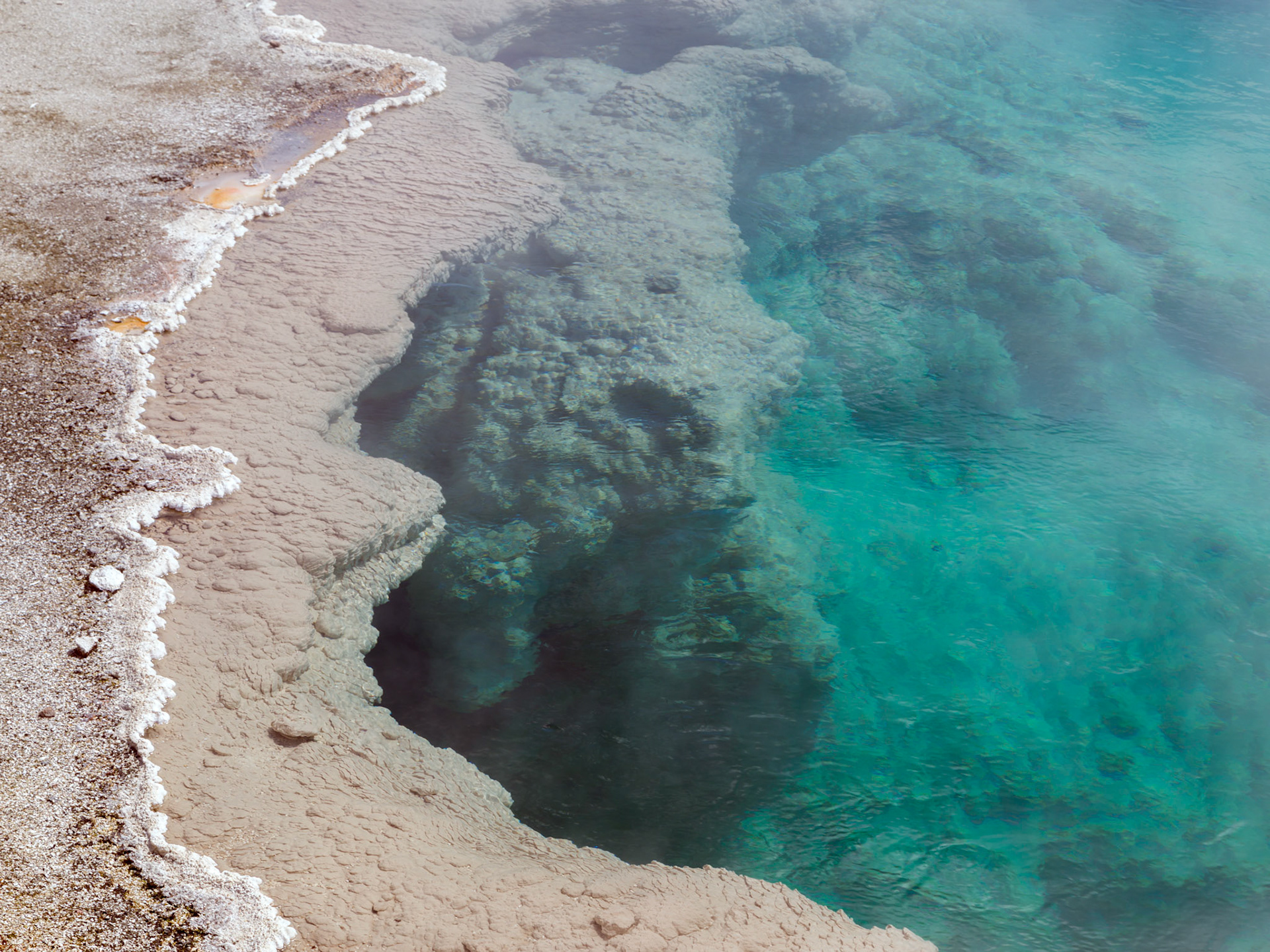 Abyss Pool. West Thumb Geyser Basin, Yellowstone National Park, Wyoming.